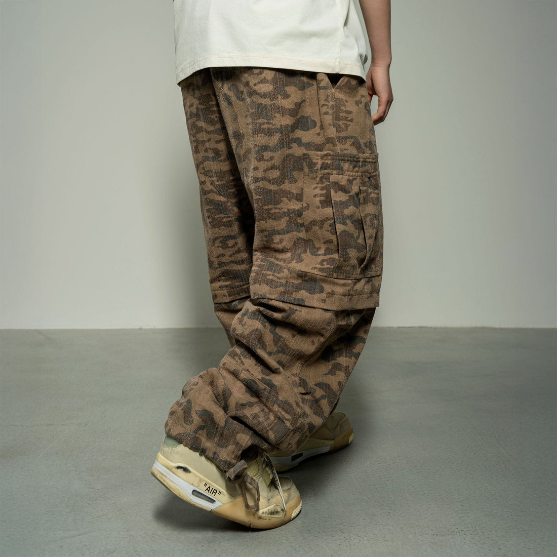 MAKEMORE Camo Multi-Pocket Panel Cargo Pants-Pants-S-Free Shipping Leatheretro