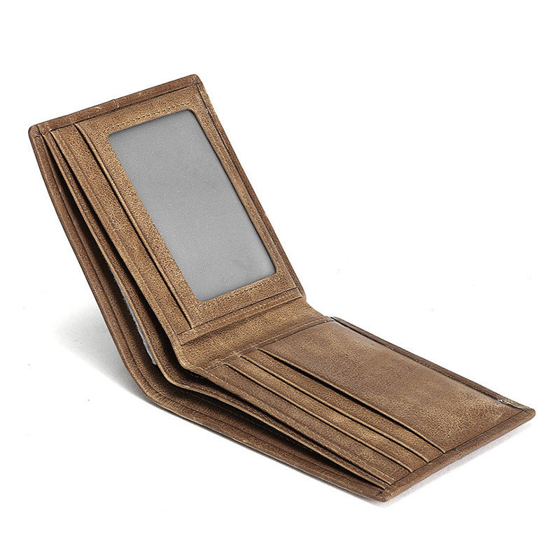 Stylish Genuine Leather Compact Wallets and Card Holders-Wallets & Money Clips-Desert Sand-Free Shipping Leatheretro