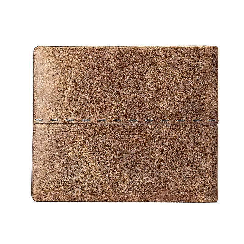 Stylish Genuine Leather Compact Wallets and Card Holders-Wallets & Money Clips-Desert Sand-Free Shipping Leatheretro