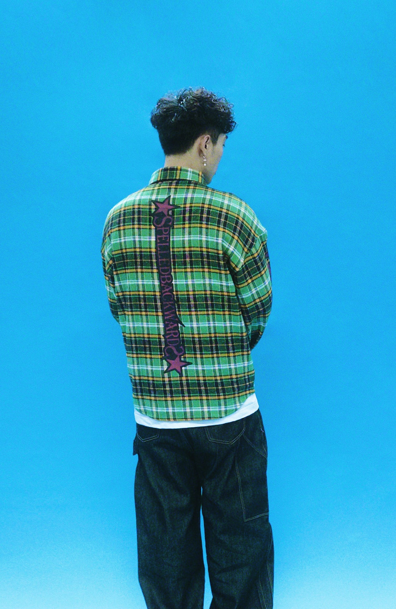 EVETS Colorblock Plaid Graphic Shirt-Shirt-S-Free Shipping Leatheretro