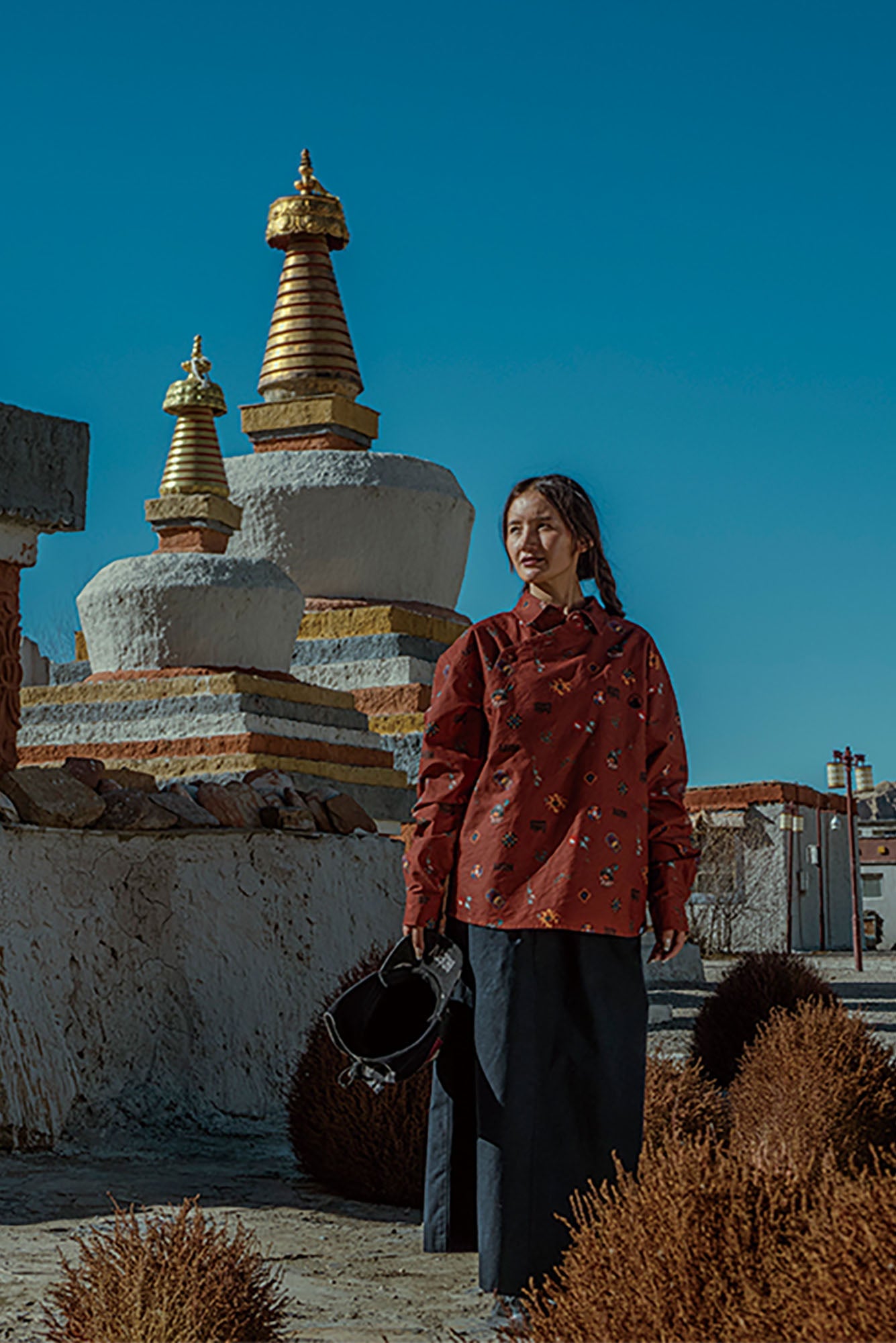 NERHI Asym Tribal Totem Full-Print Shirt-Shirt-S (Preorder)-Free Shipping Leatheretro