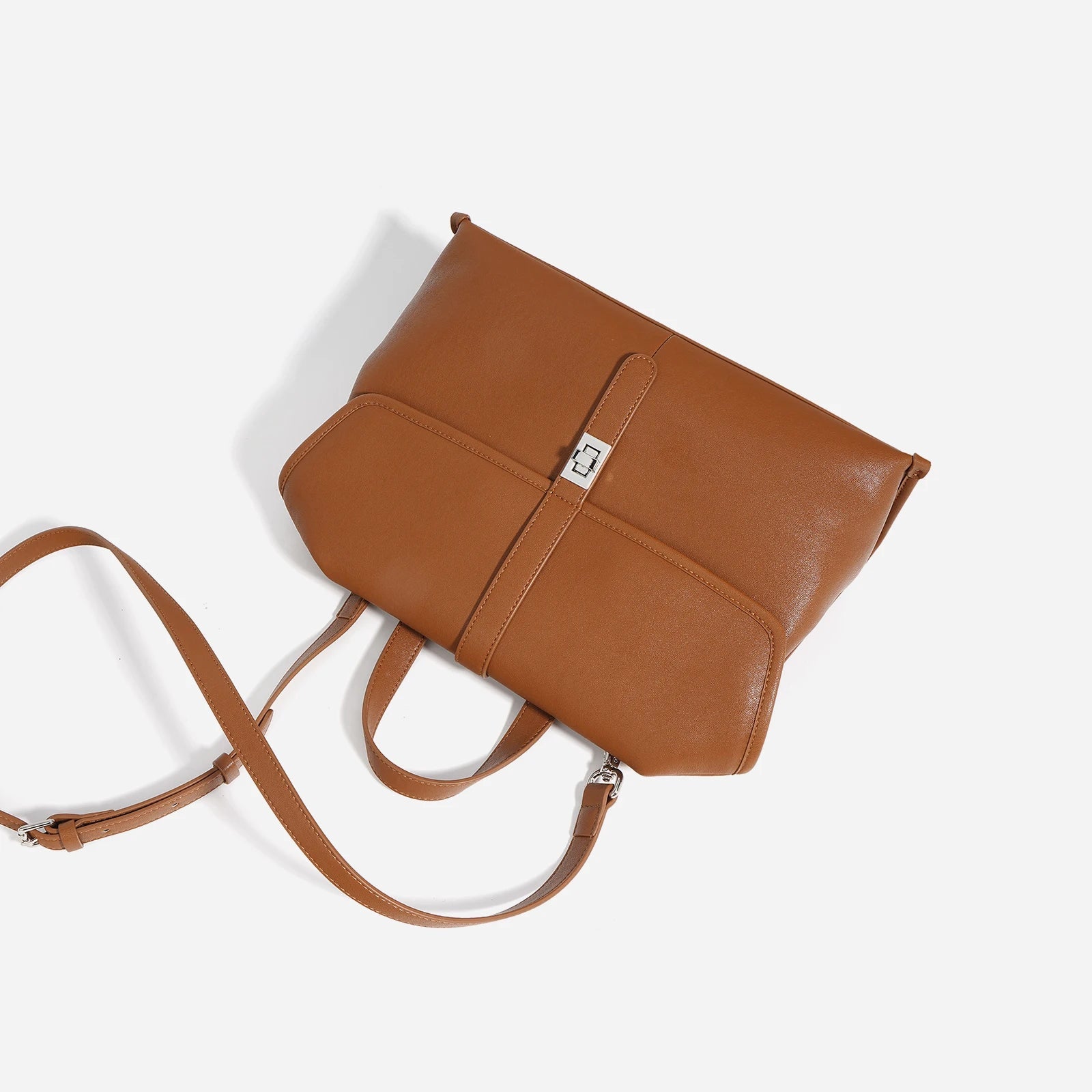 Genuine Leather Women’s Shoulder Bag – Large Capacity Retro Crossbody Handbag-Handbags, Wallets & Cases-Brown-Free Shipping Leatheretro