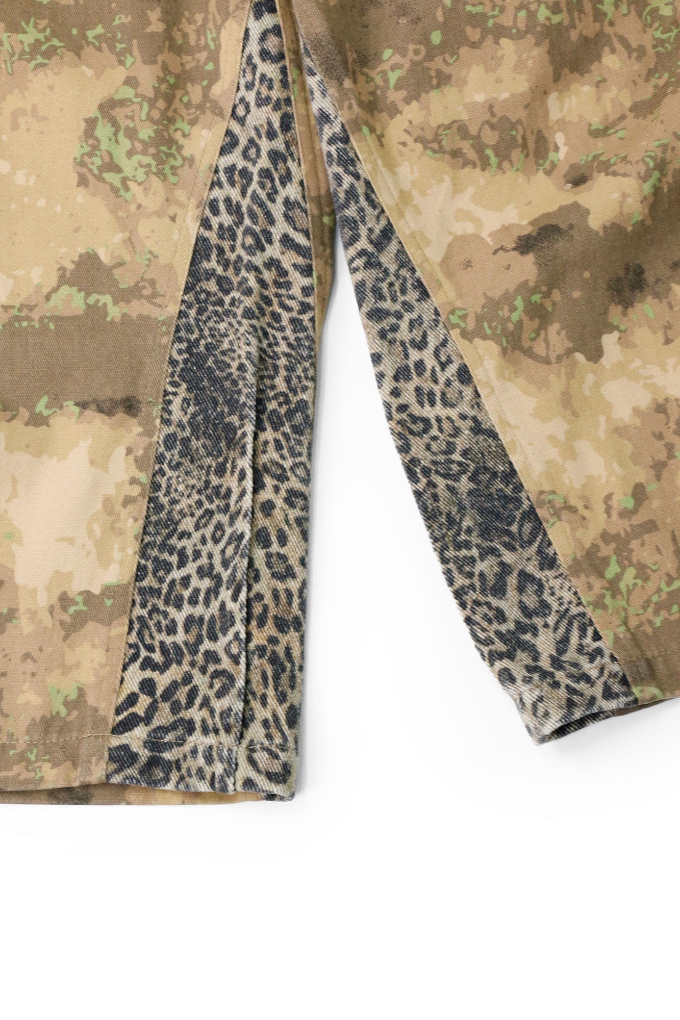 RELABEL Detachable Scarf Camo Leopard Panel Oversized Shorts-Shorts-XS-Free Shipping Leatheretro