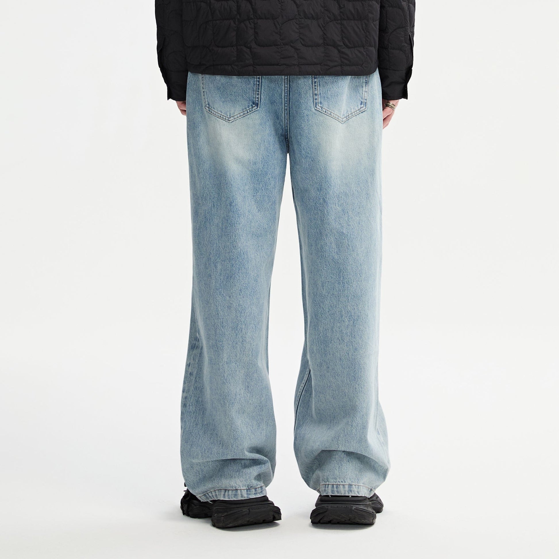 ORGANIC EMOTION Classic Washed Detachable Waist Cape Jeans-Jeans-XS-Blue-Free Shipping Leatheretro