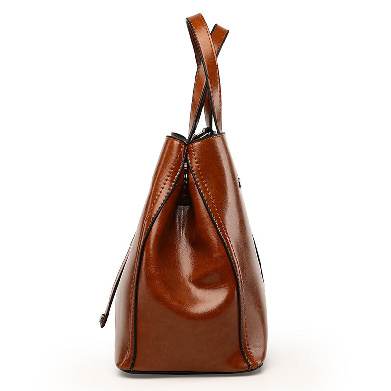 Luxury Retro Women's Hand-carrying Bag - Modern Leather Style Handbag-Handbags-Black Single Piece-Free Shipping Leatheretro