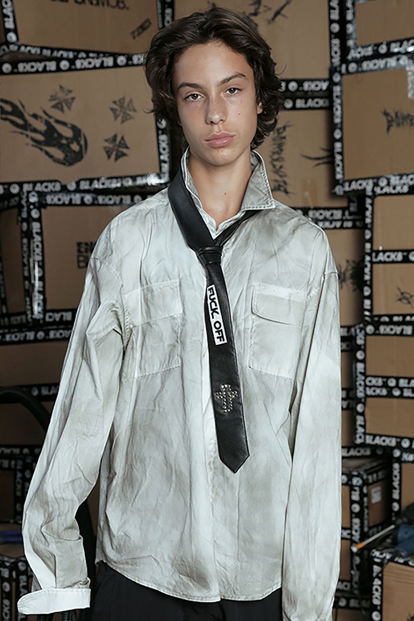 BLACK8MOB Dirty Fit Distressed Pocket Shirt-T Shirt-XS-Free Shipping Leatheretro