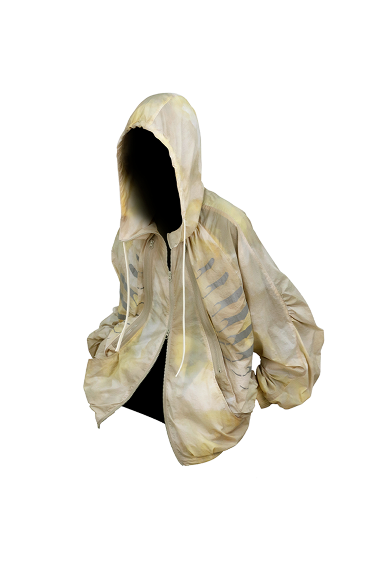 RELABEL Acid-Wash Balloon Hem Hooded Jacket Yellow-Jacket-XS (Preorder)-Free Shipping Leatheretro