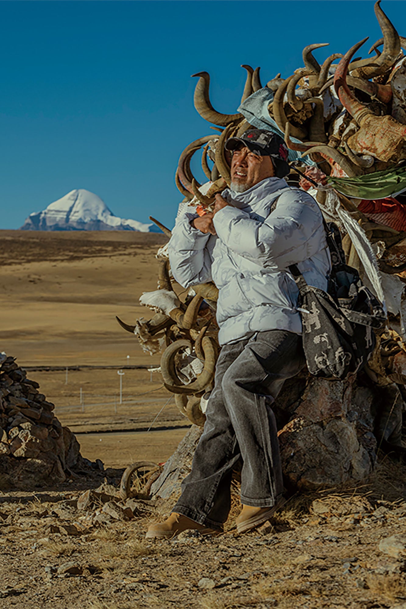 NERHI Asym Zip Full-Print Puffer Jacket-Jacket-S-Gray(Preorder)-Free Shipping Leatheretro