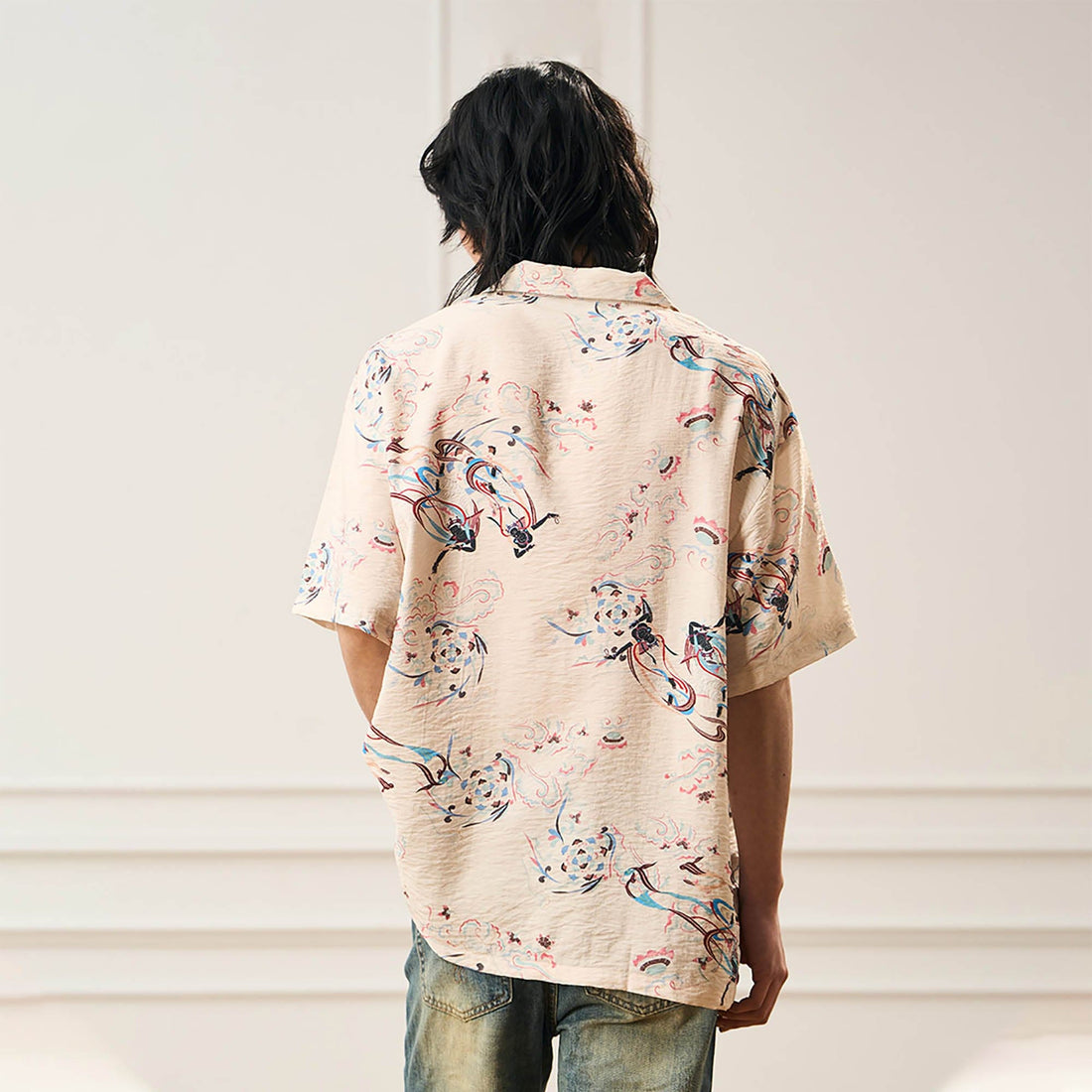 EPIC POETRY Oriental Garden Half Shirt-Half shirt-S-Free Shipping Leatheretro