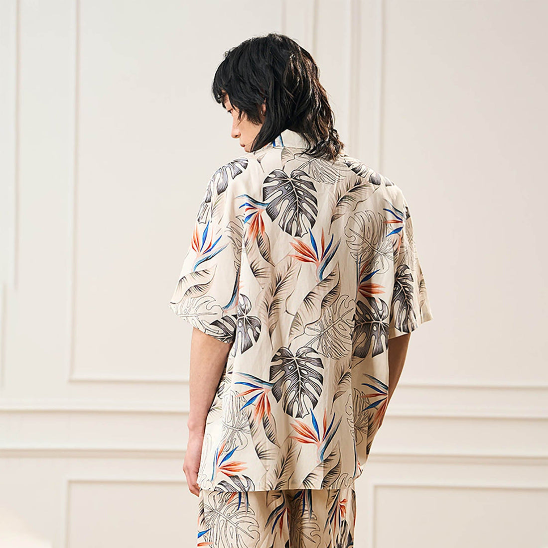 EPIC POETRY Monstera Deliciosa Cuban Half Shirt-Half shirt-S-Free Shipping Leatheretro