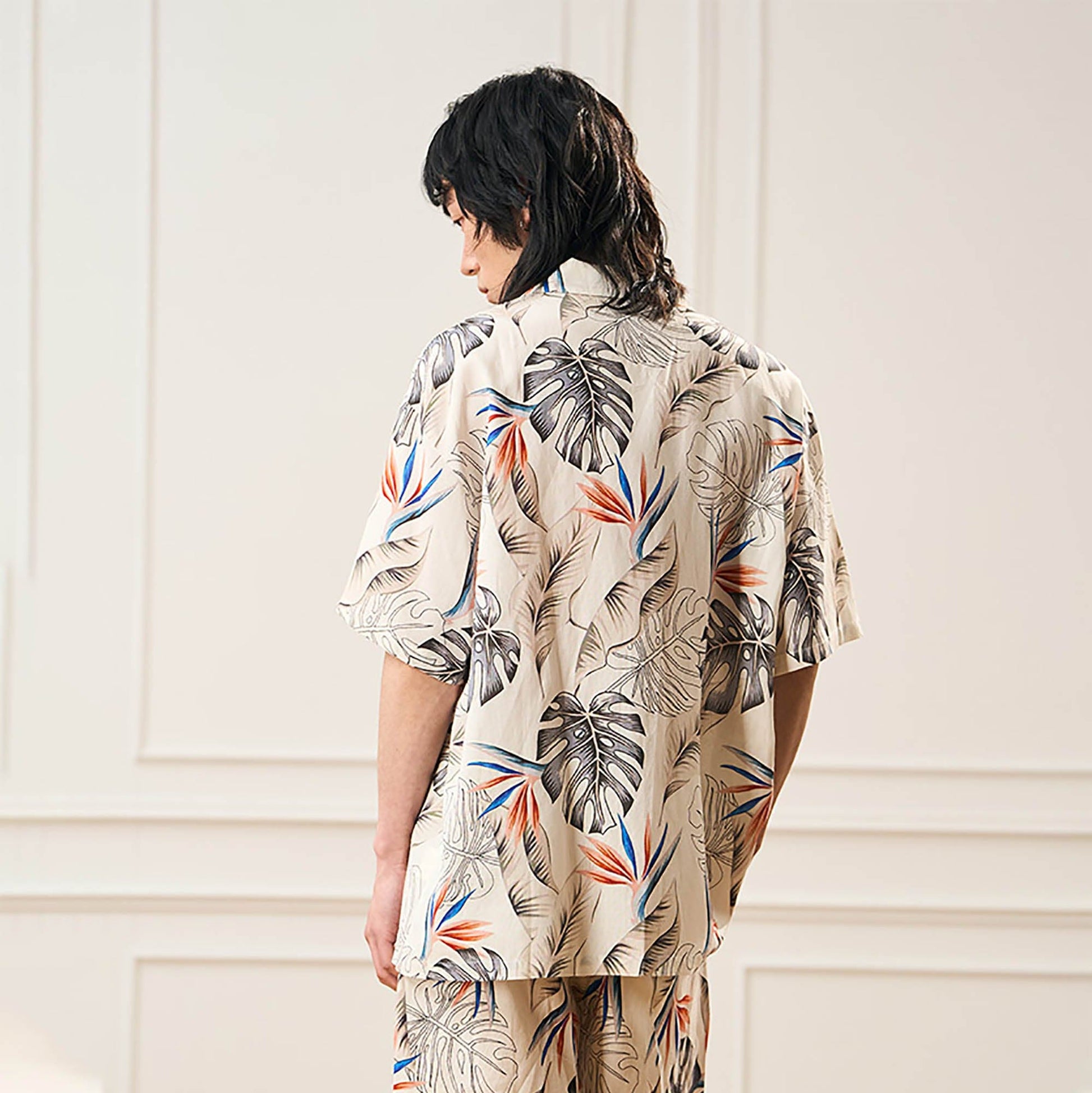 EPIC POETRY Monstera Deliciosa Cuban Half Shirt-Half shirt-S-Free Shipping Leatheretro