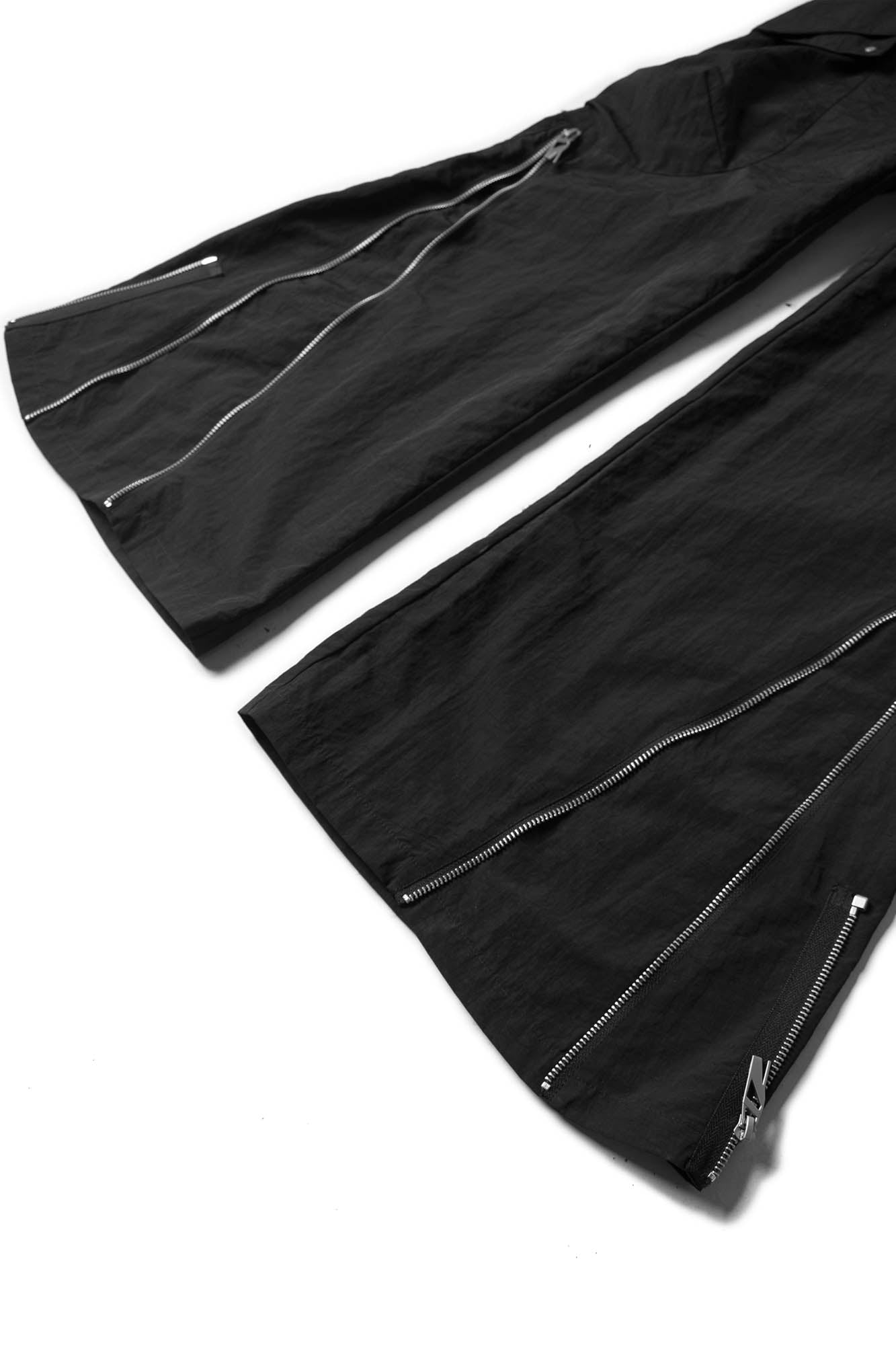 RELABEL Flared Multi-Zip Cargo Pants-Pants-S-Free Shipping Leatheretro