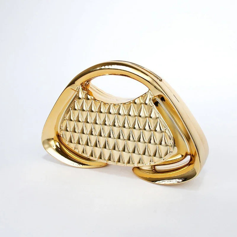 Women Top Handle Design Luxury Coin Purse - Elegant Acrylic Clip Crossbody Bag-Luxury Bag-Golden-Free Shipping Leatheretro