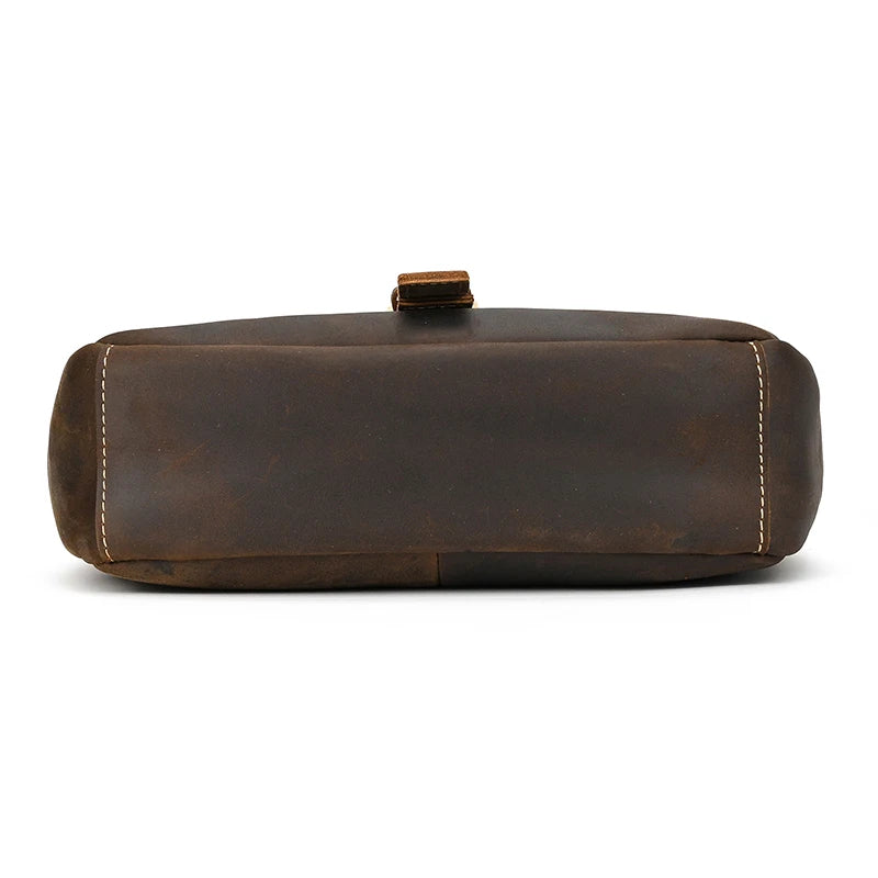 Genuine Leather Male Female Crossbody Bag-Handbags-Brown-Free Shipping Leatheretro