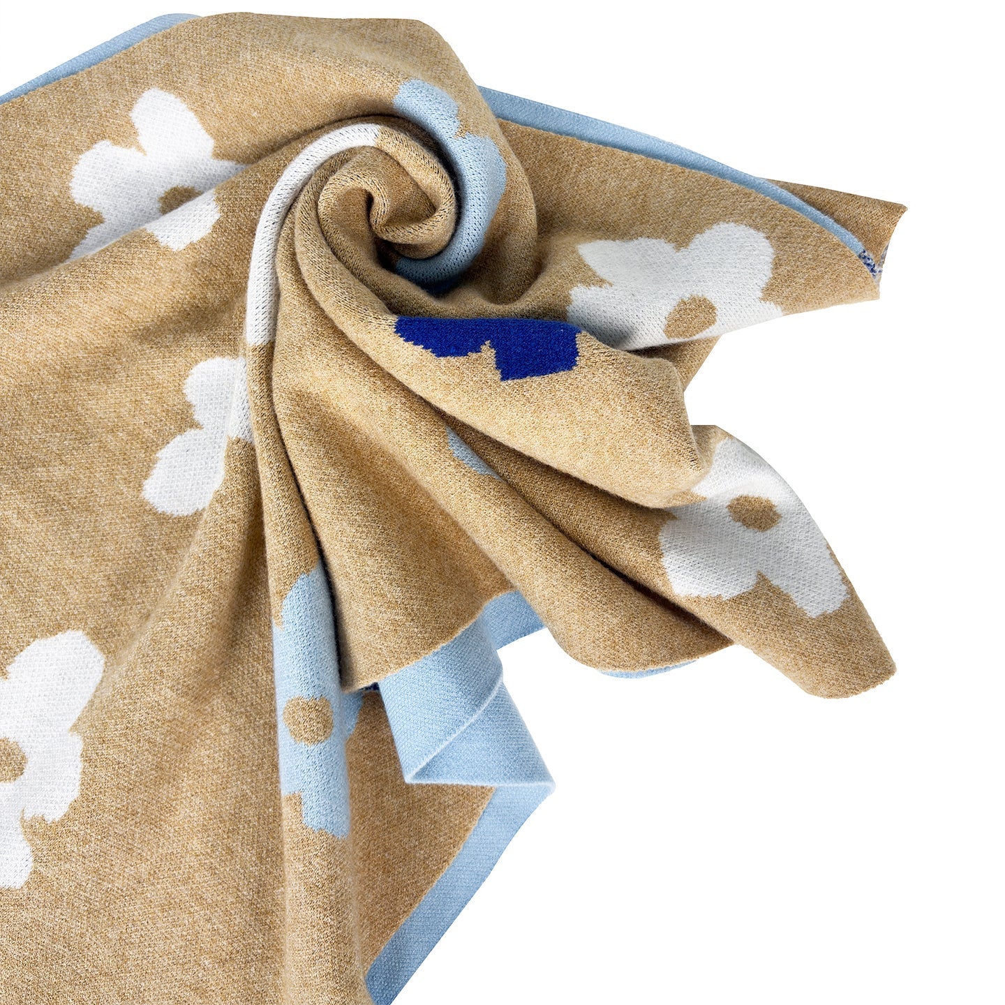 MIICHOUS Floral Jacquard Contrast Scarf-Black-Free Shipping Leatheretro