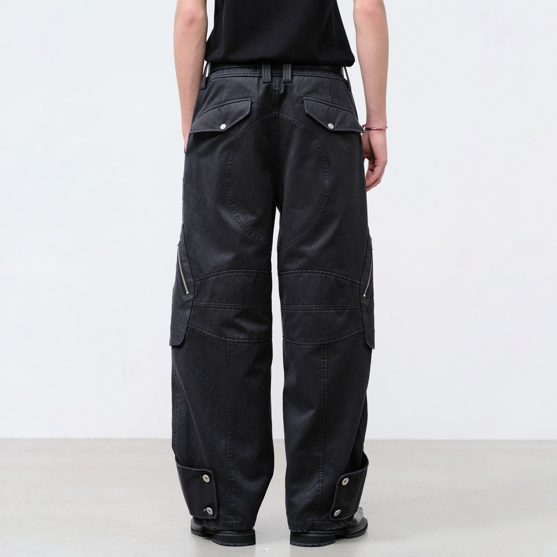FACEONLAB Futuristic Multi-Pocket Utility Trousers-Pants-M-Free Shipping Leatheretro