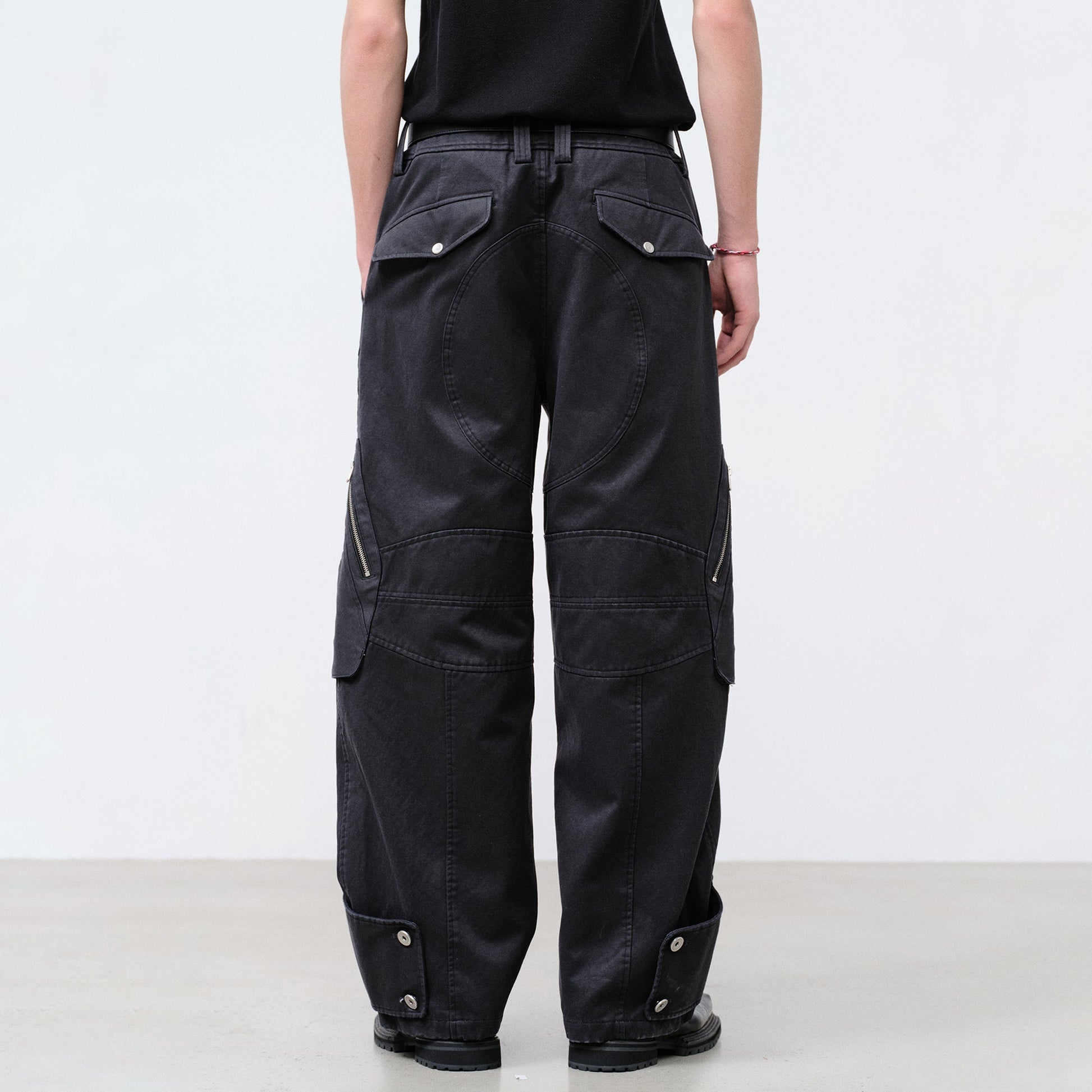 FACEONLAB Futuristic Multi-Pocket Utility Trousers-Pants-M-Free Shipping Leatheretro