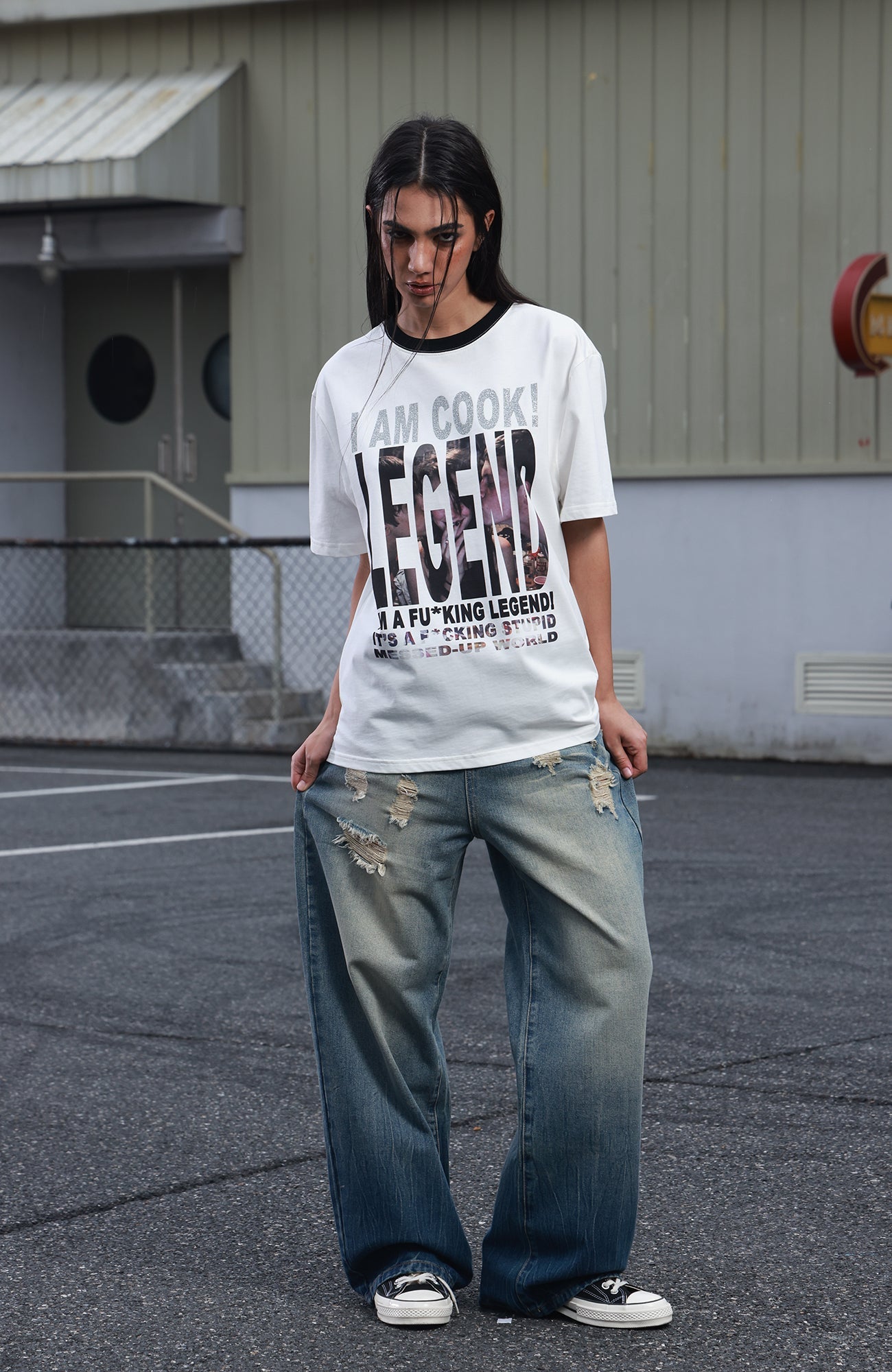 SAVAGEGROWTHWORLD Glitter Slogan Graphic Tee-T Shirt-S-Free Shipping Leatheretro