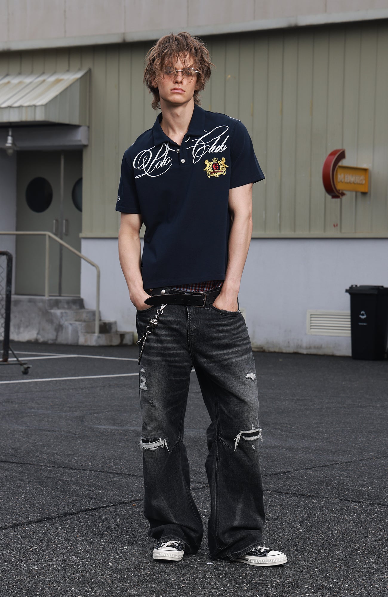 SAVAGEGROWTHWORLD Retro Crest Graphic Polo Tee-T Shirt-S-Free Shipping Leatheretro