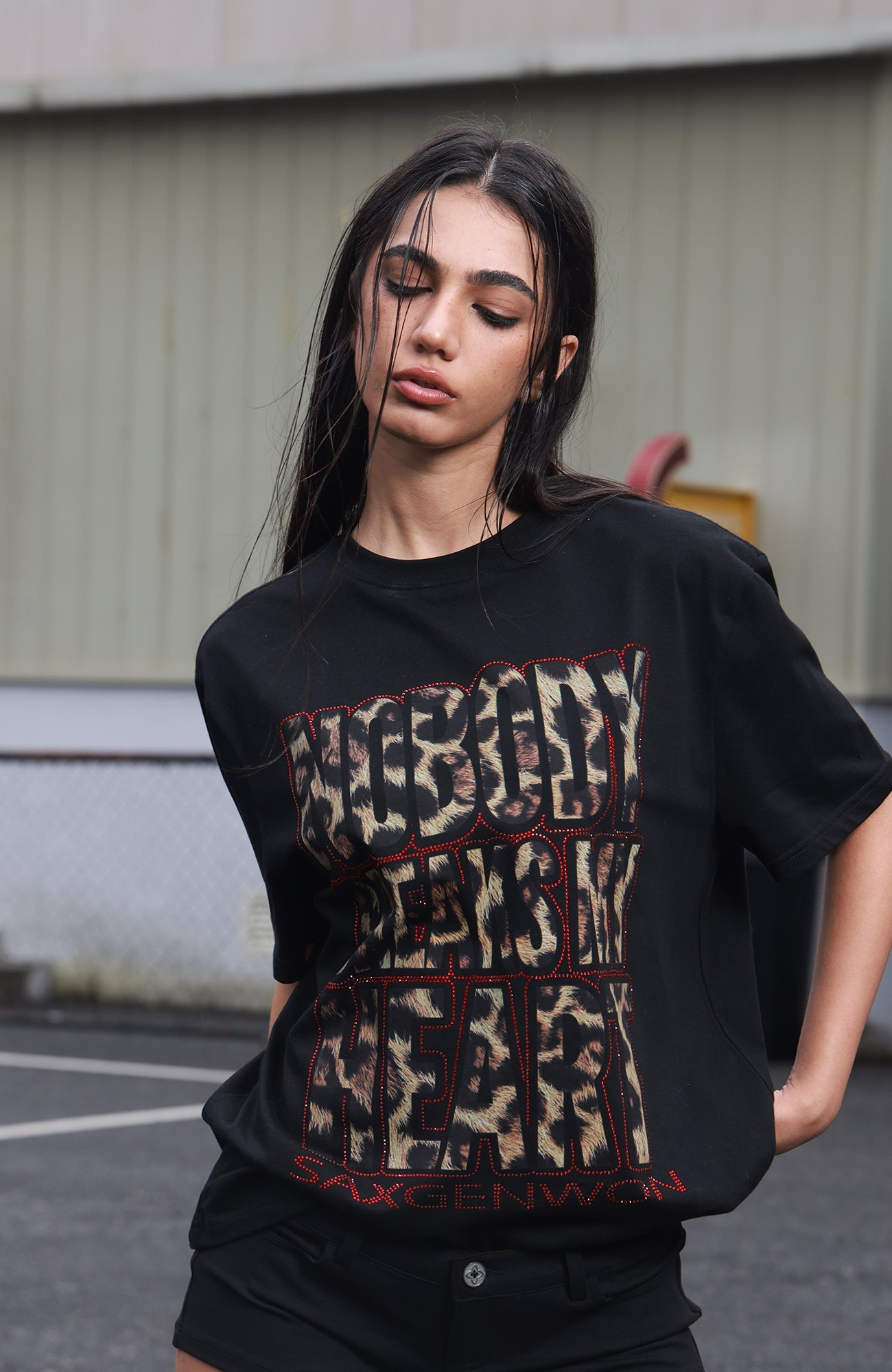 SAVAGEGROWTHWORLD Leopard Diamond Graphic T-Shirt-T Shirt-S-Free Shipping Leatheretro