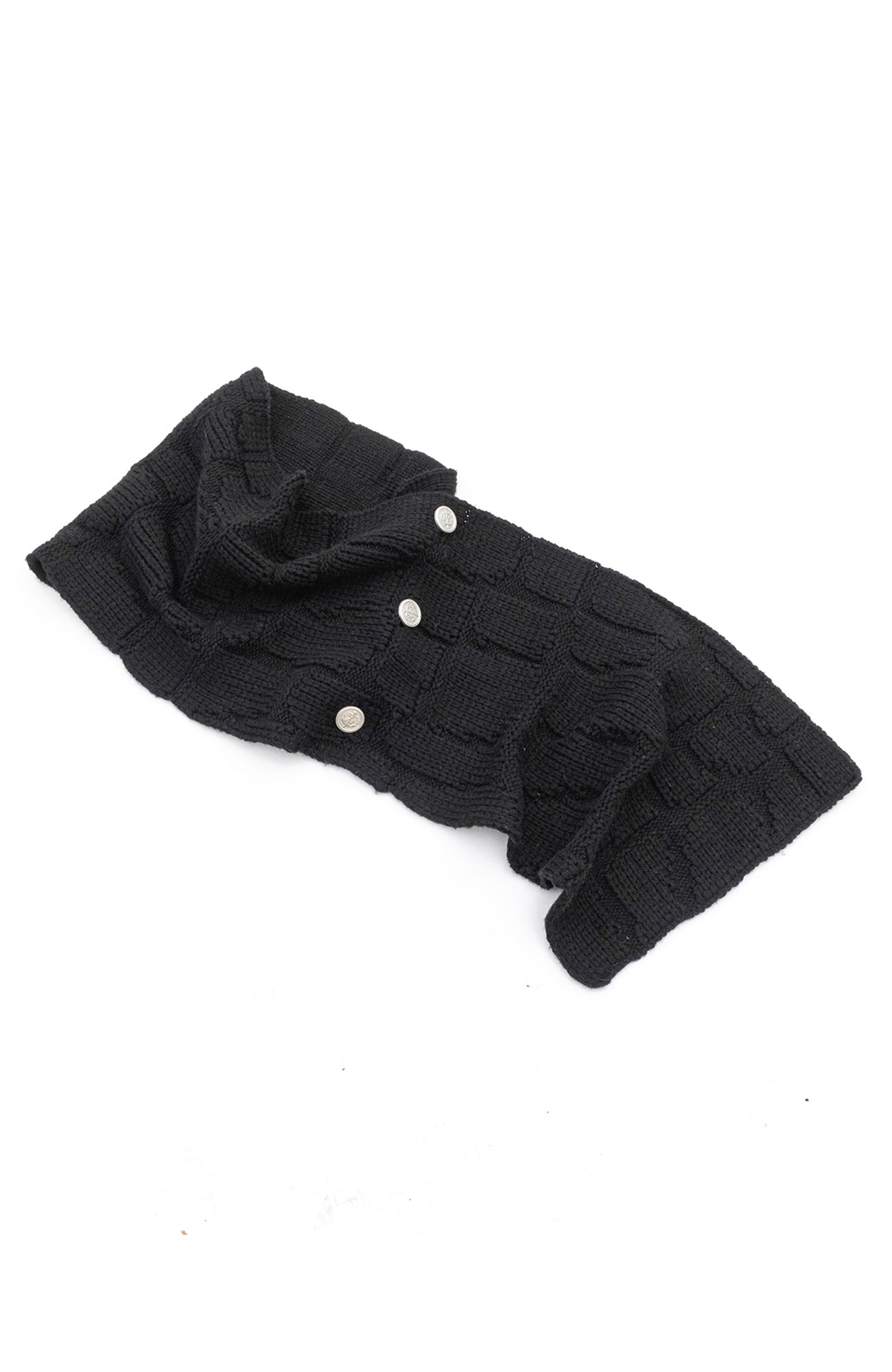 IN EXISTENCE Convertible Coin-Embellished Wool-Blend Scarf-Black-Free Shipping Leatheretro