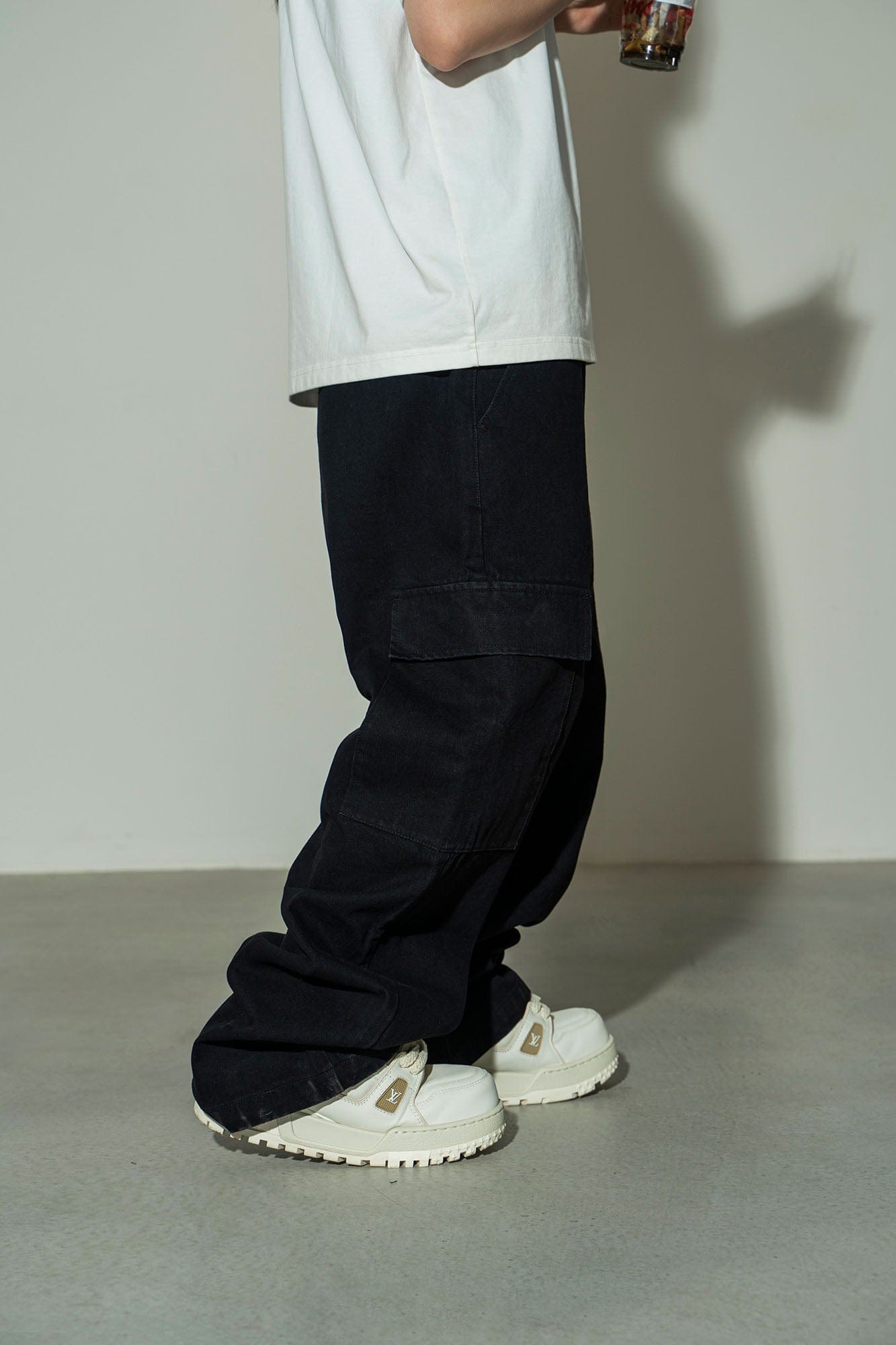MAKEMORE Gradient Washed Wide-Leg Cargo Jeans-Jeans-S-Blue-Free Shipping Leatheretro