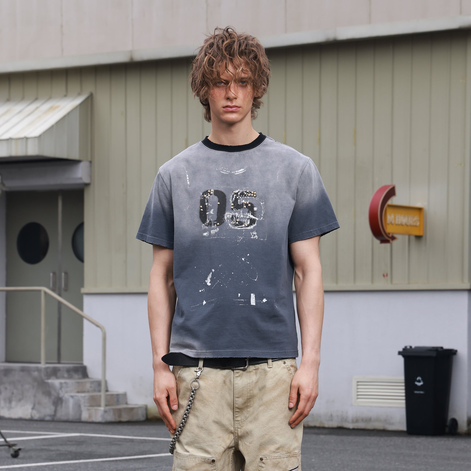 SAVAGEGROWTHWORLD Studded Distressed Graphic T-Shirt-T Shirt-S-Free Shipping Leatheretro