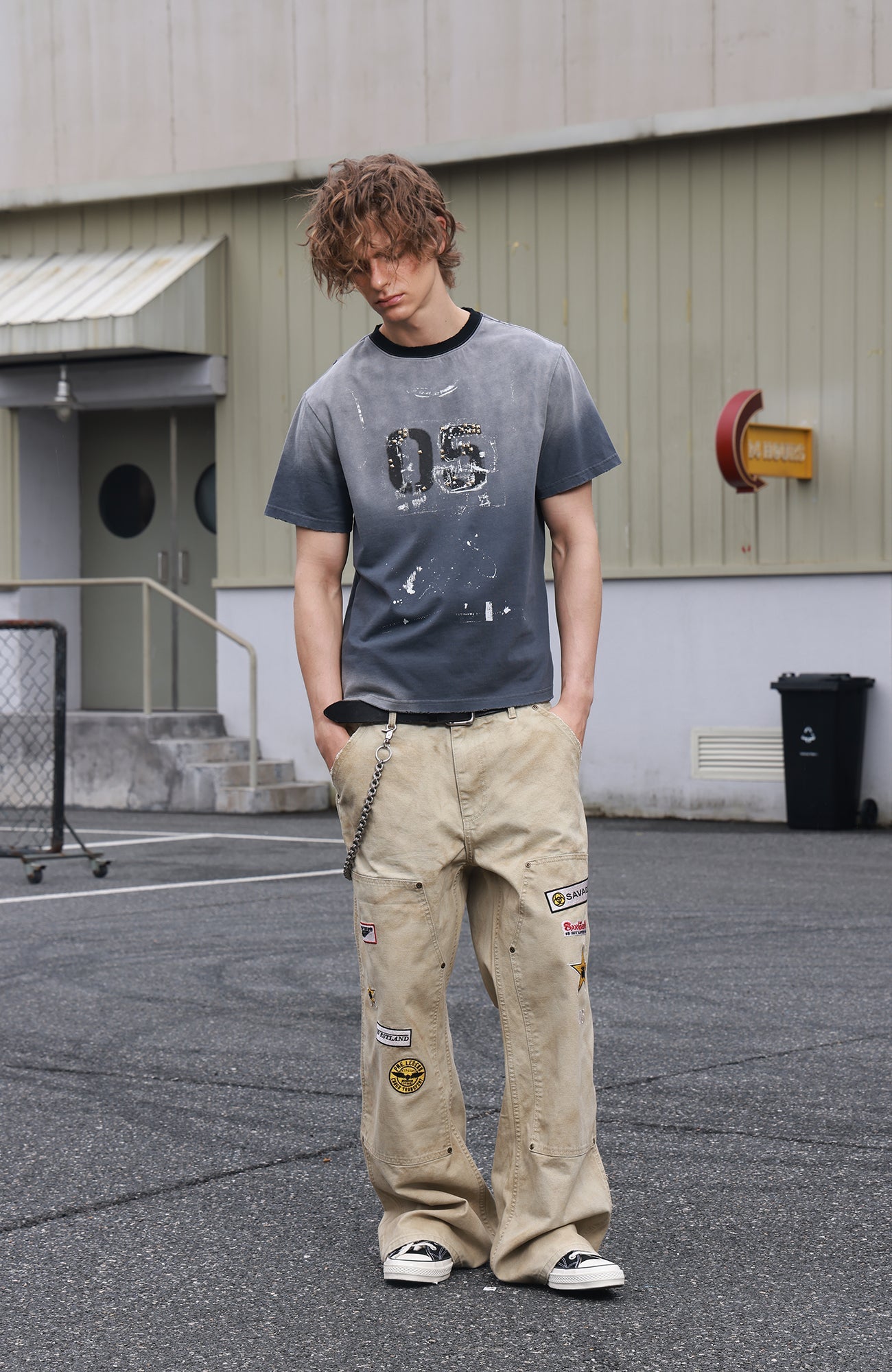SAVAGEGROWTHWORLD Studded Distressed Graphic T-Shirt-T Shirt-S-Free Shipping Leatheretro