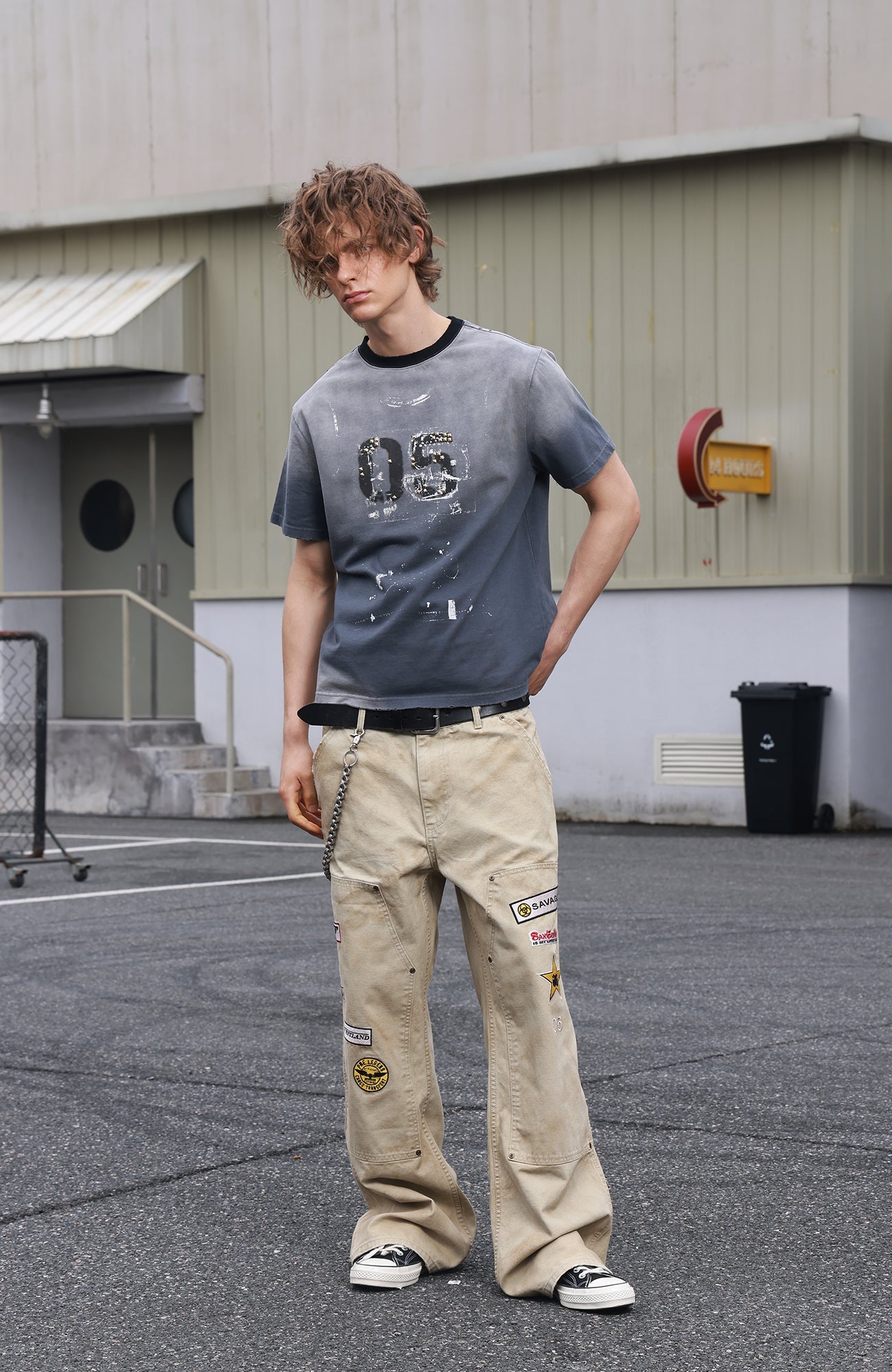 SAVAGEGROWTHWORLD Studded Distressed Graphic T-Shirt-T Shirt-S-Free Shipping Leatheretro