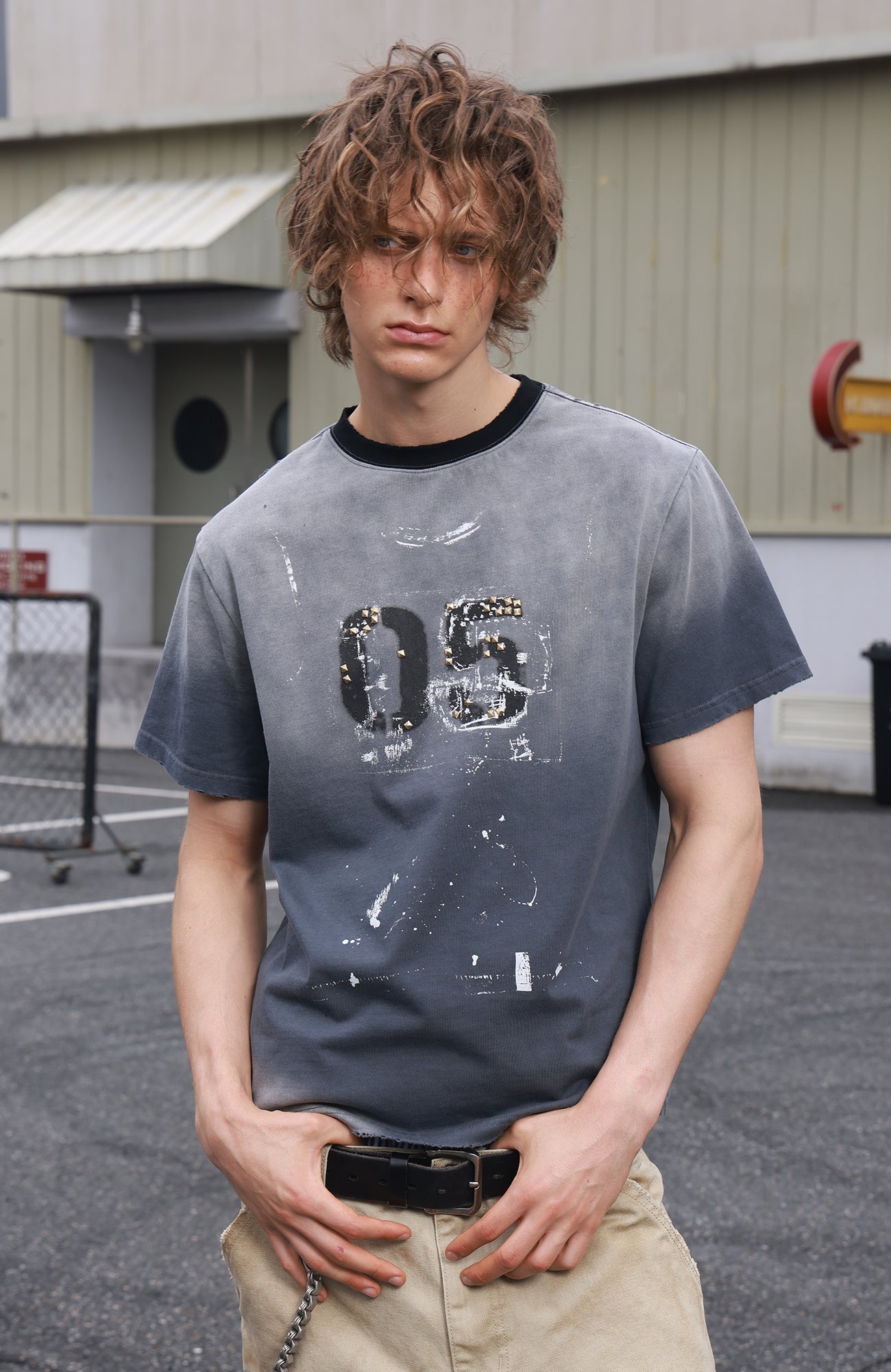 SAVAGEGROWTHWORLD Studded Distressed Graphic T-Shirt-T Shirt-S-Free Shipping Leatheretro