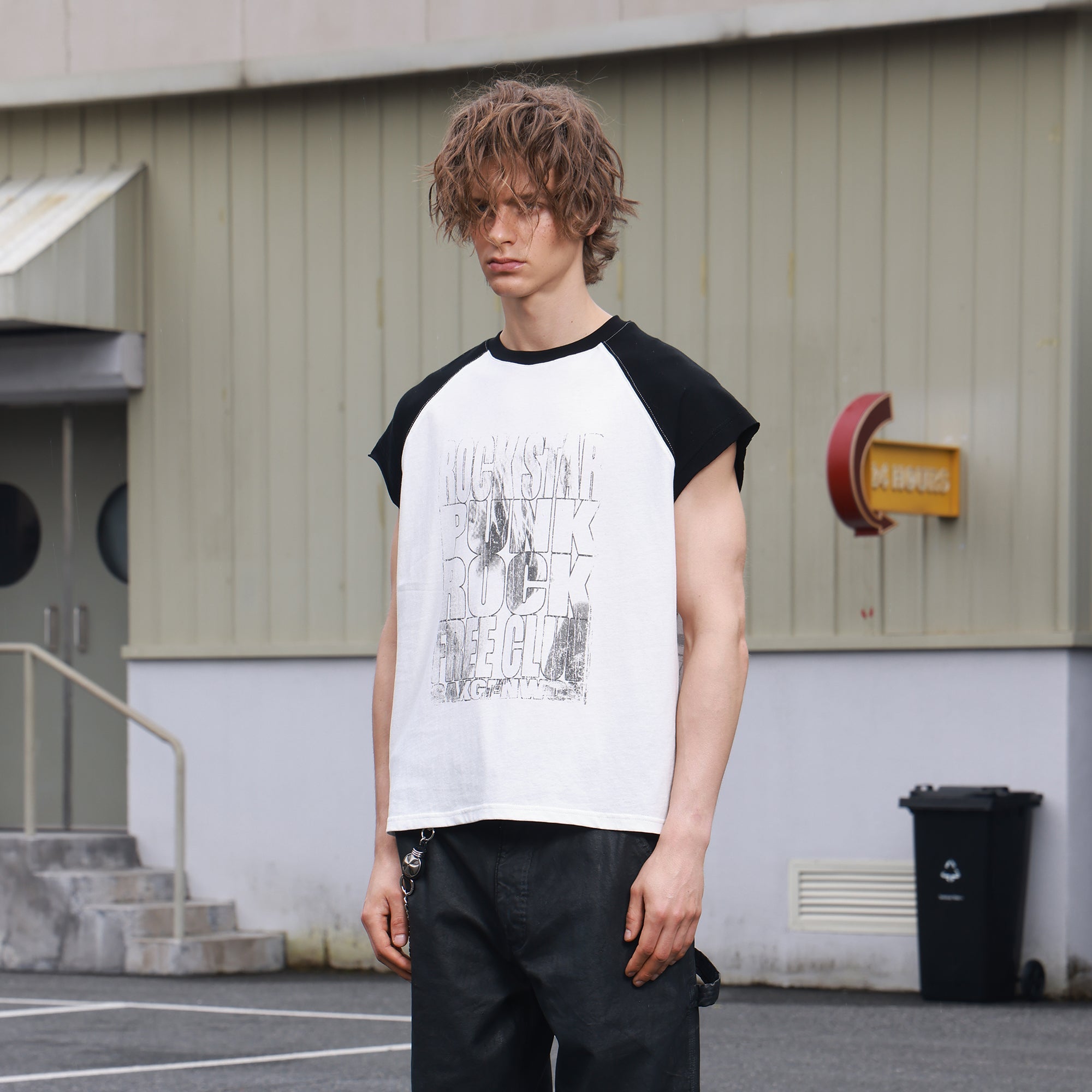 SAVAGEGROWTHWORLD Washed Rockstar Raglan T-Shirt-T Shirt-S-Free Shipping Leatheretro