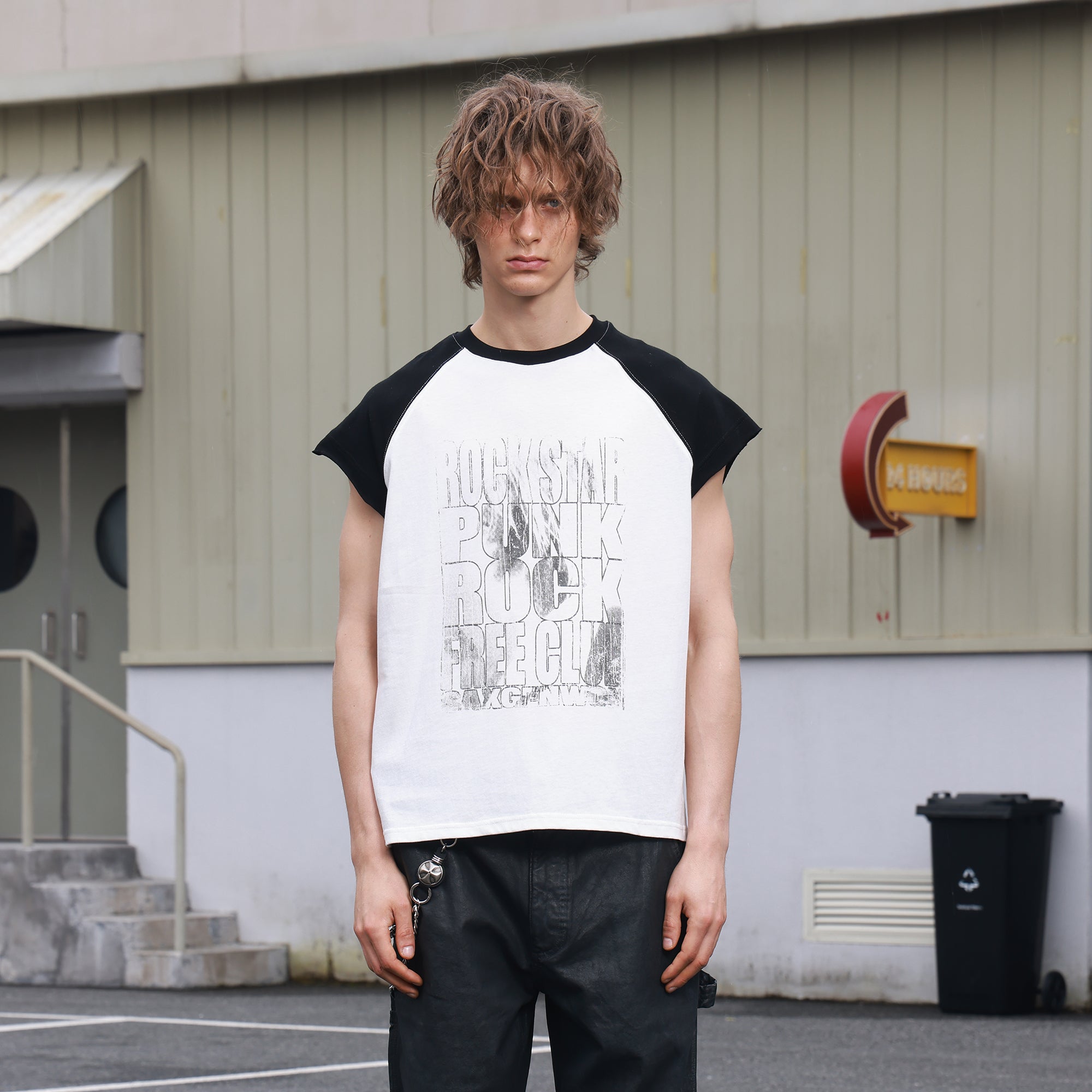 SAVAGEGROWTHWORLD Washed Rockstar Raglan T-Shirt-T Shirt-S-Free Shipping Leatheretro