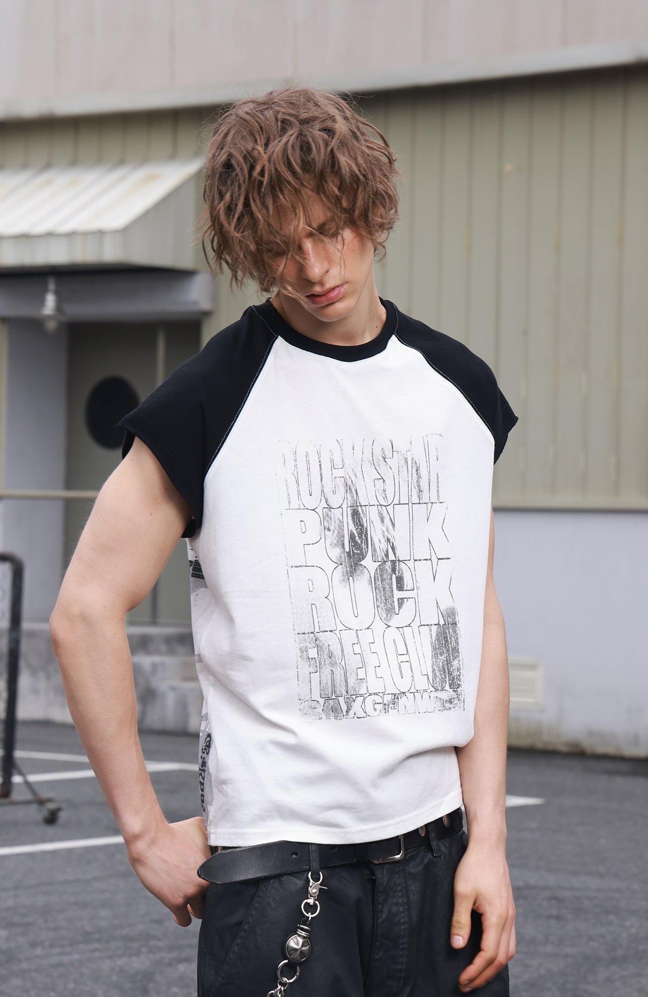 SAVAGEGROWTHWORLD Washed Rockstar Raglan T-Shirt-T Shirt-S-Free Shipping Leatheretro