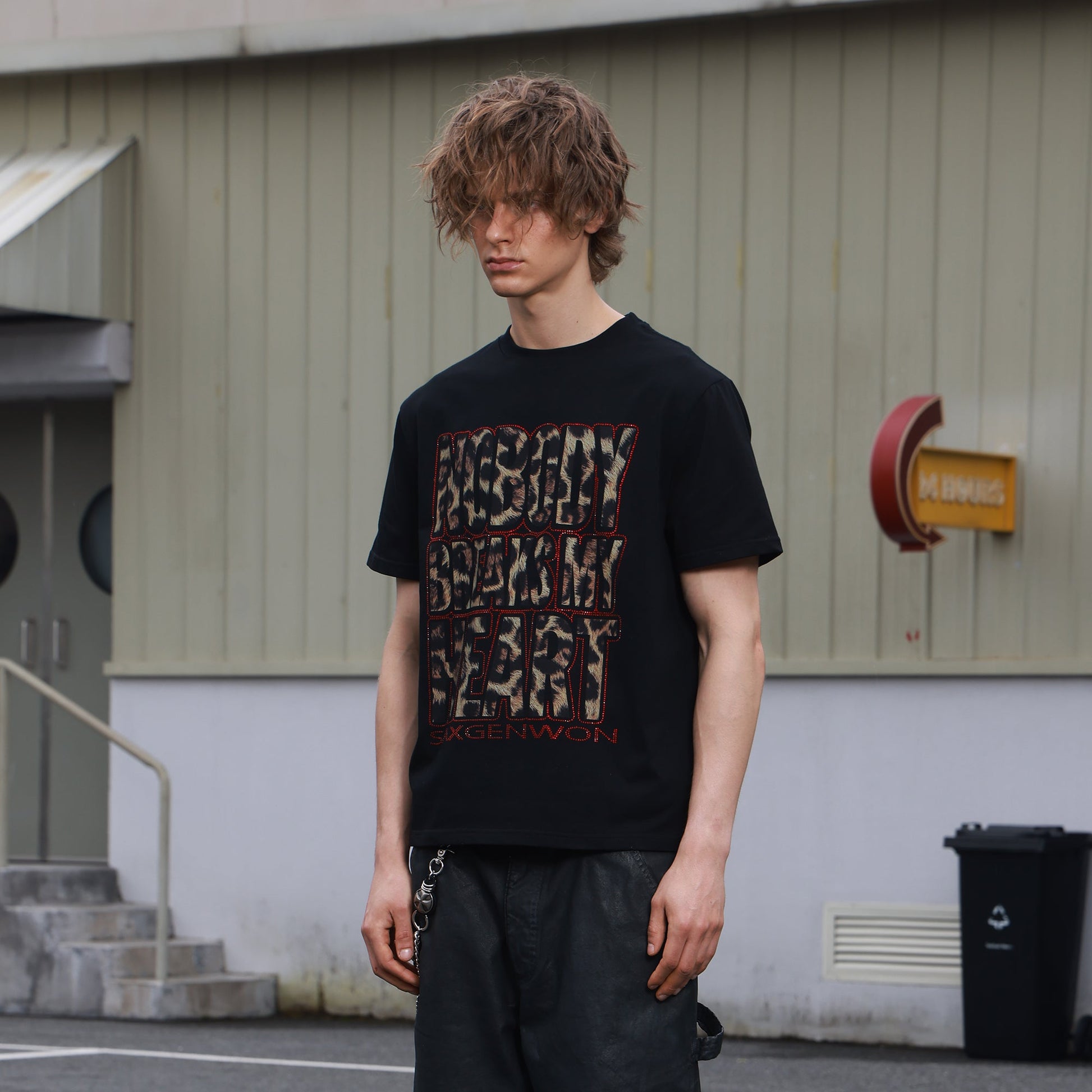 SAVAGEGROWTHWORLD Leopard Diamond Graphic T-Shirt-T Shirt-S-Free Shipping Leatheretro