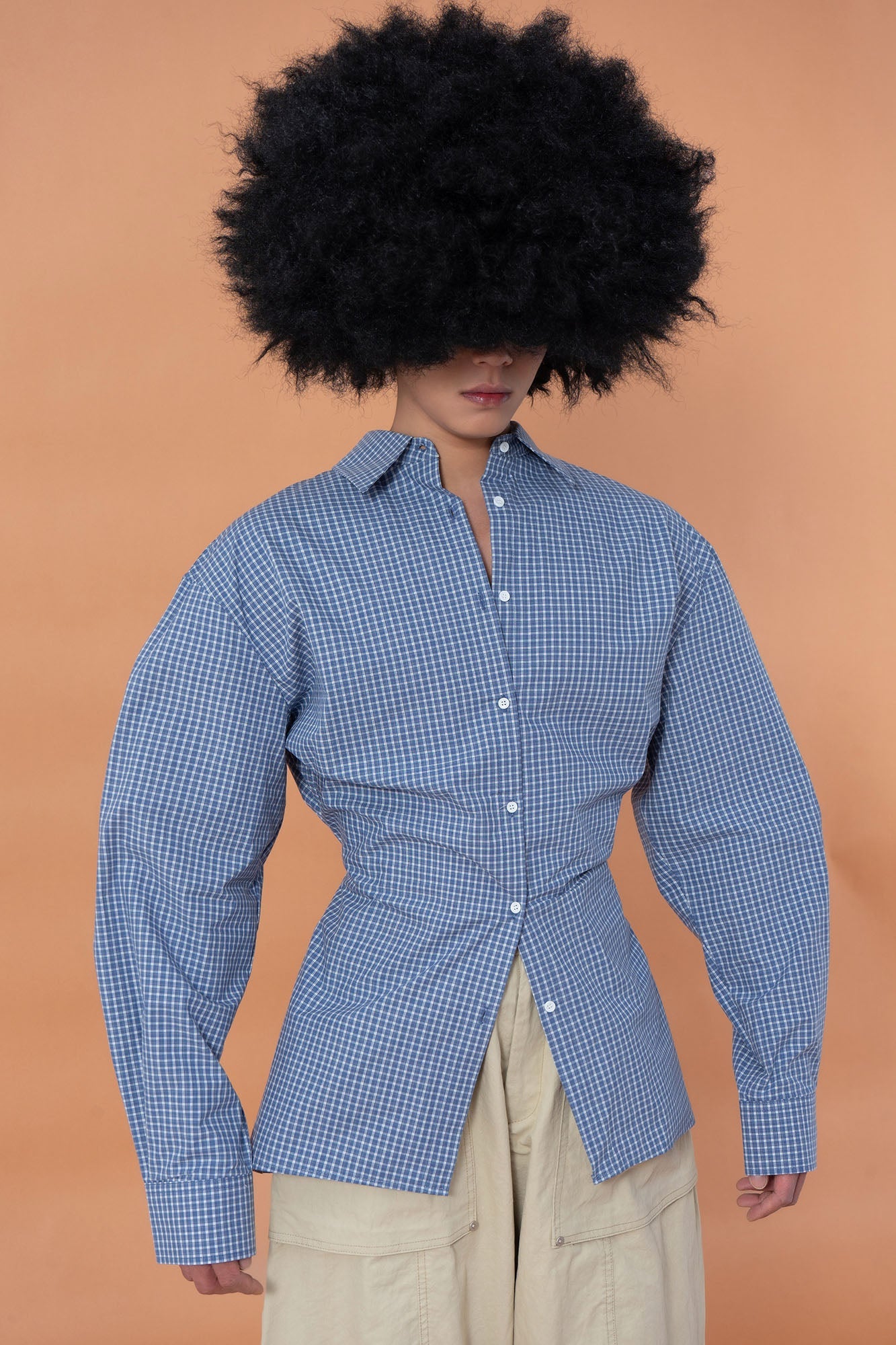 CLP Gingham Corset-Waist Shirt-Shirt-S-Free Shipping Leatheretro