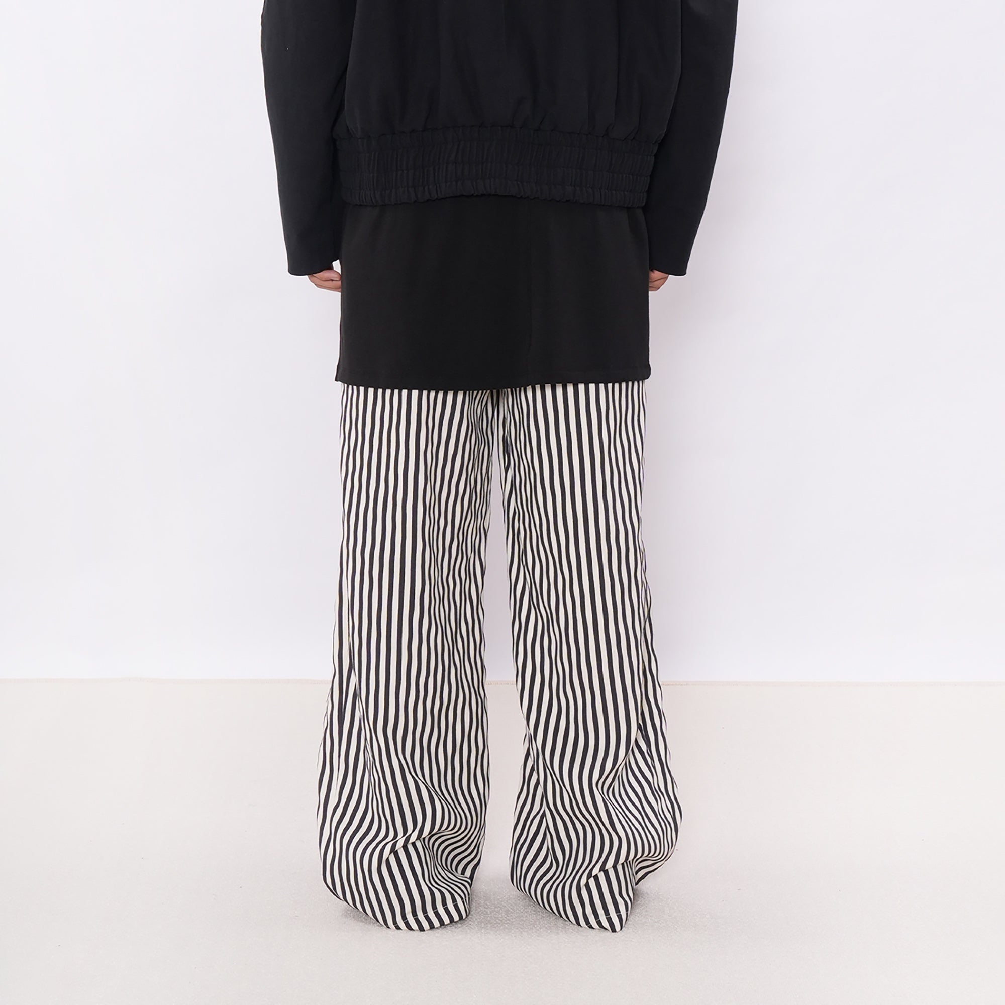 7440 37 1 Retro Contrast-Stripe Pleat Pants-Pants-S (Preorder)-Free Shipping Leatheretro