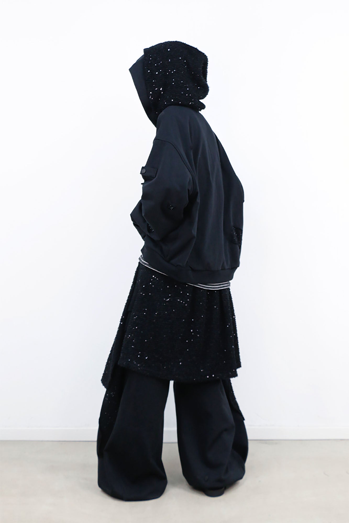 RELABEL Detachable Diamond Drape Oversized Sweatpants-Pants-XS (Preorder)-Free Shipping Leatheretro