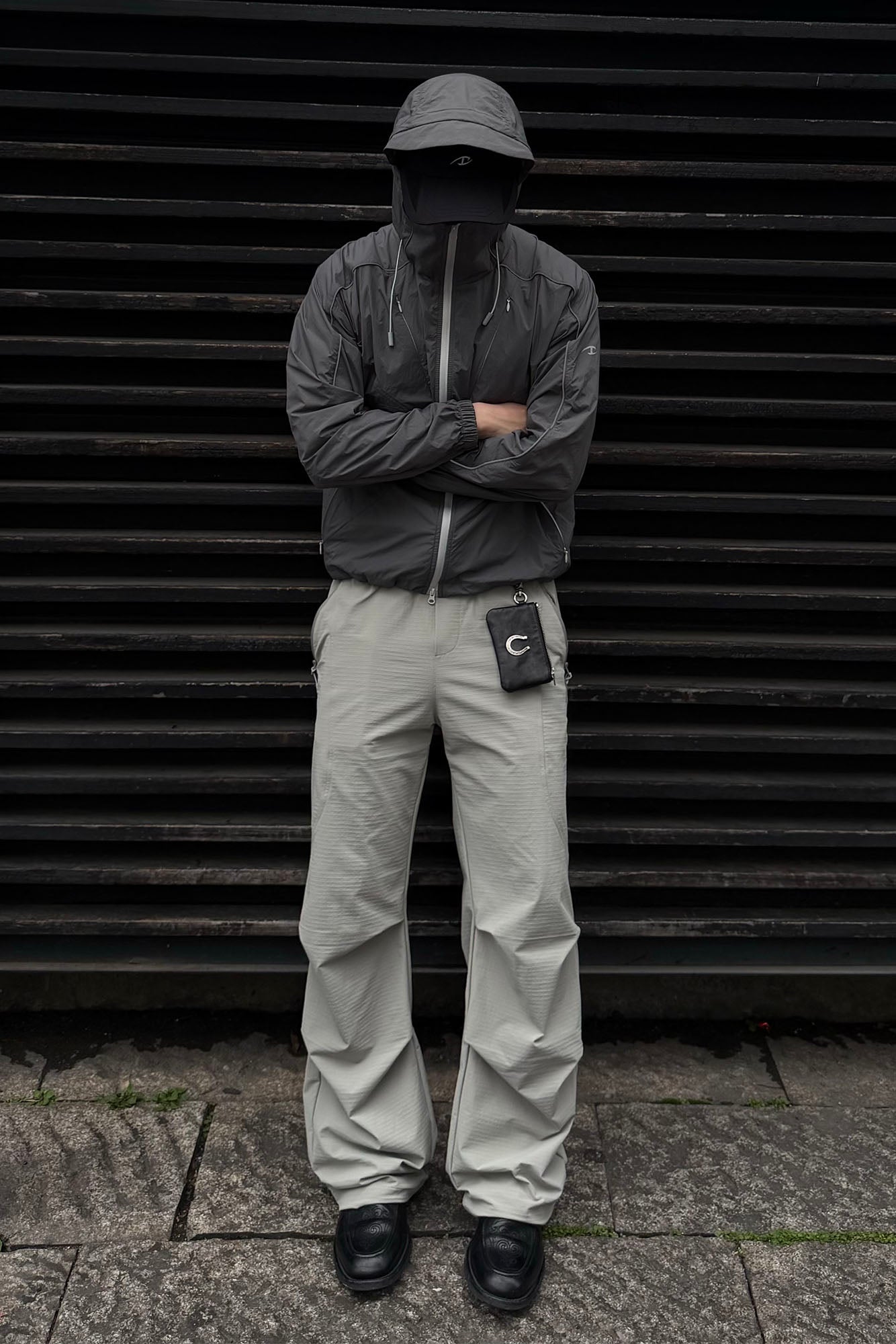 CATSSTAC Curved-Panel Softshell Straight-Leg Pants-Pants-M (Preorder)-Light Gray-Free Shipping Leatheretro