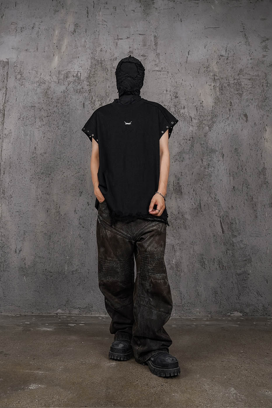 UNDERWATER Distressed Punk LOGO Tank Top-Tank Top-S-Free Shipping Leatheretro