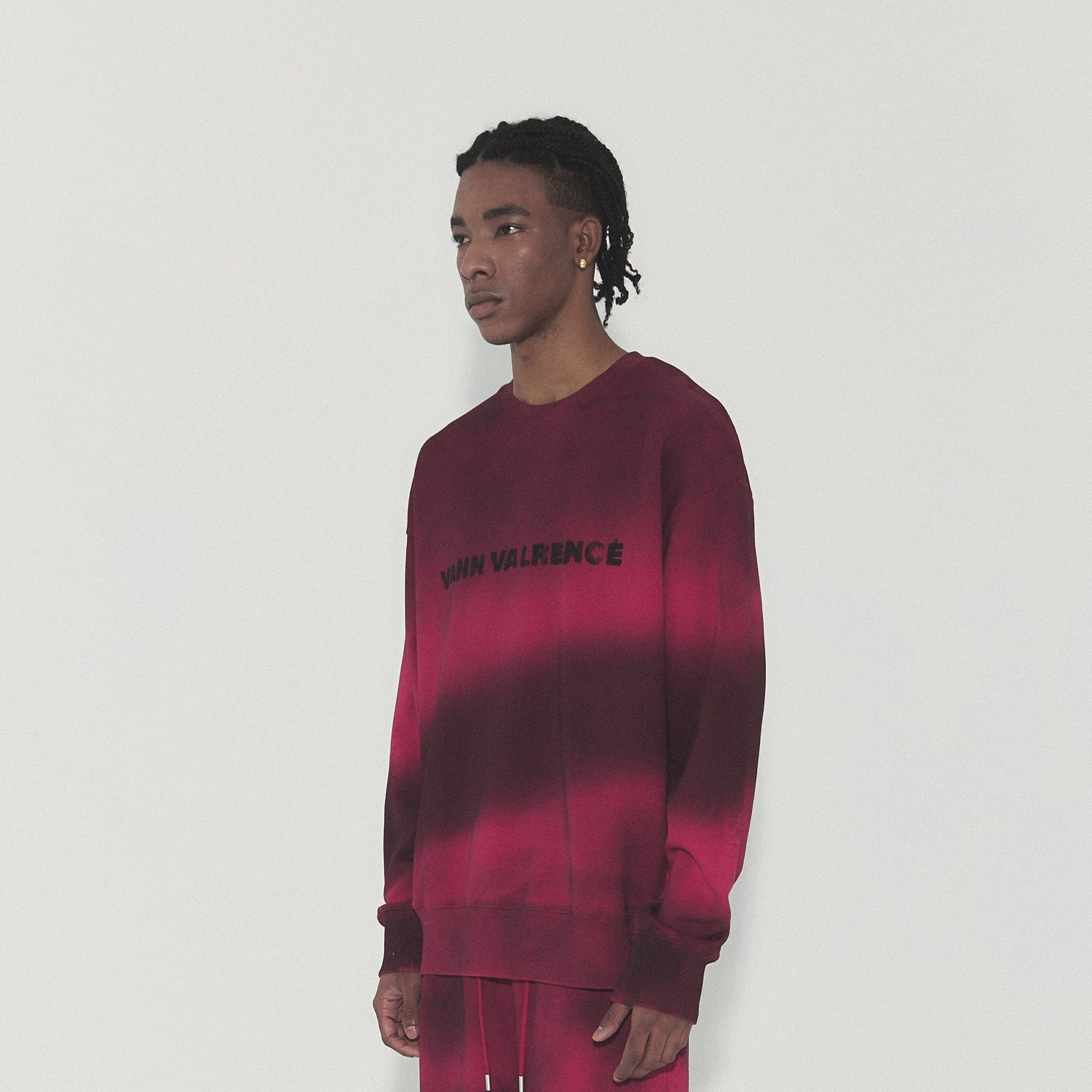 VANN VALRENCE Ombre Stripe Crewneck Sweatshirt-Sweatshirt-S-Free Shipping Leatheretro