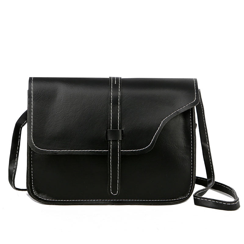Vintage Leather Crossbody Shoulder Bag - Retro Minimalist Messenger Bags-Shoulder Bag-Black-Free Shipping Leatheretro