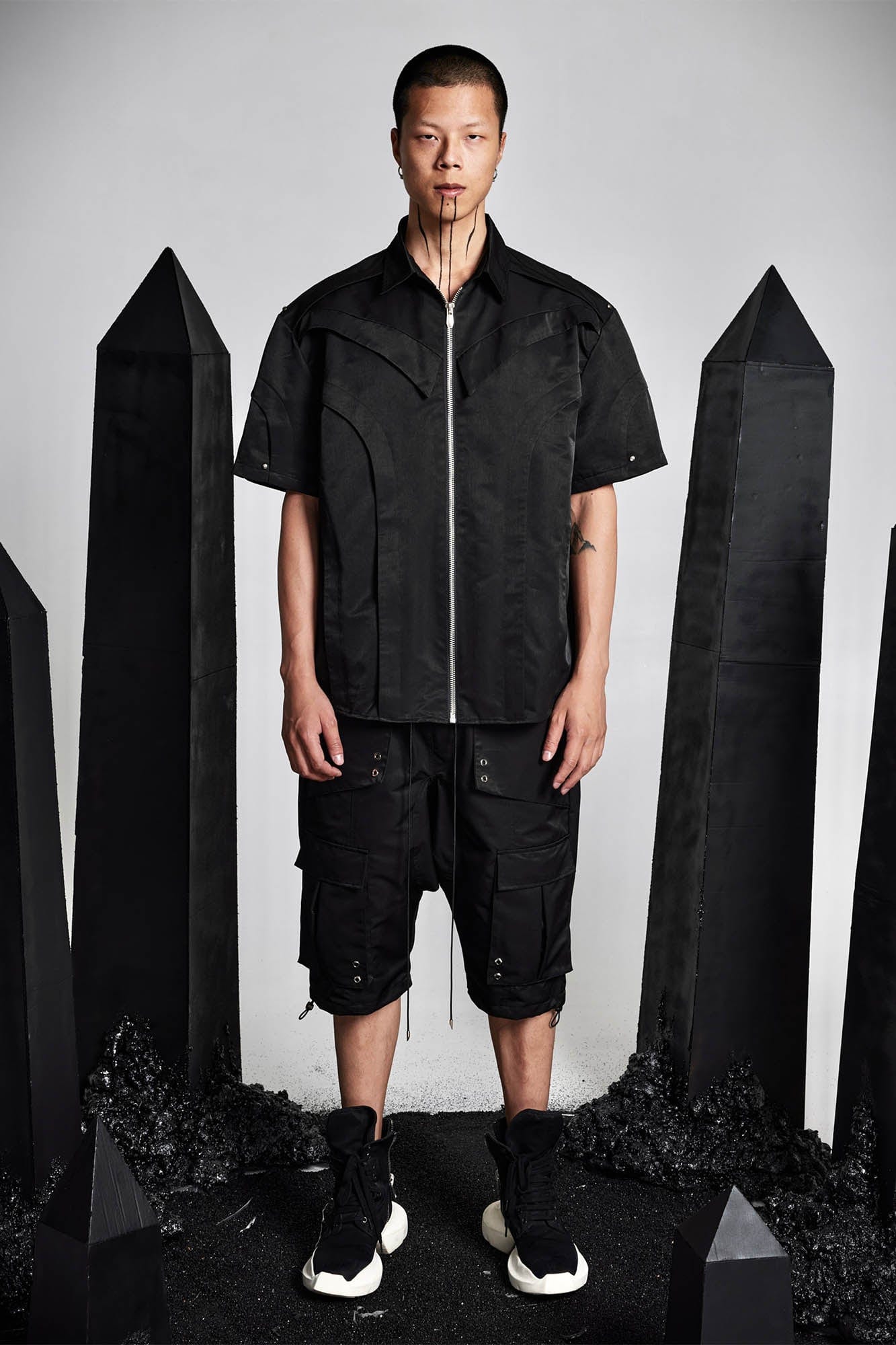 SSIN7 Multi-Pocket Satin Drawstring Shorts-Shorts-S-Free Shipping Leatheretro