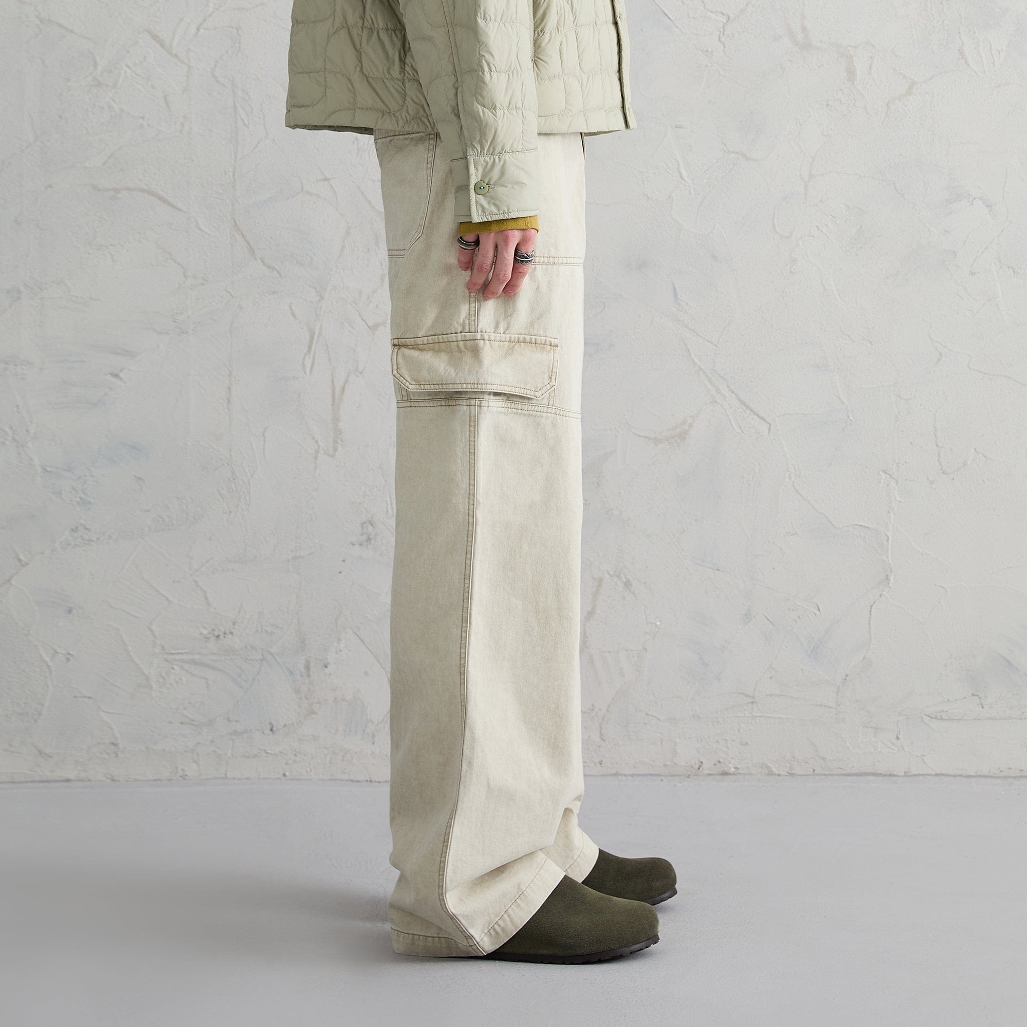 ORGANIC EMOTION Deconstructed Layered-pocket Button Pants-Pants-Apricot-XS-Free Shipping Leatheretro