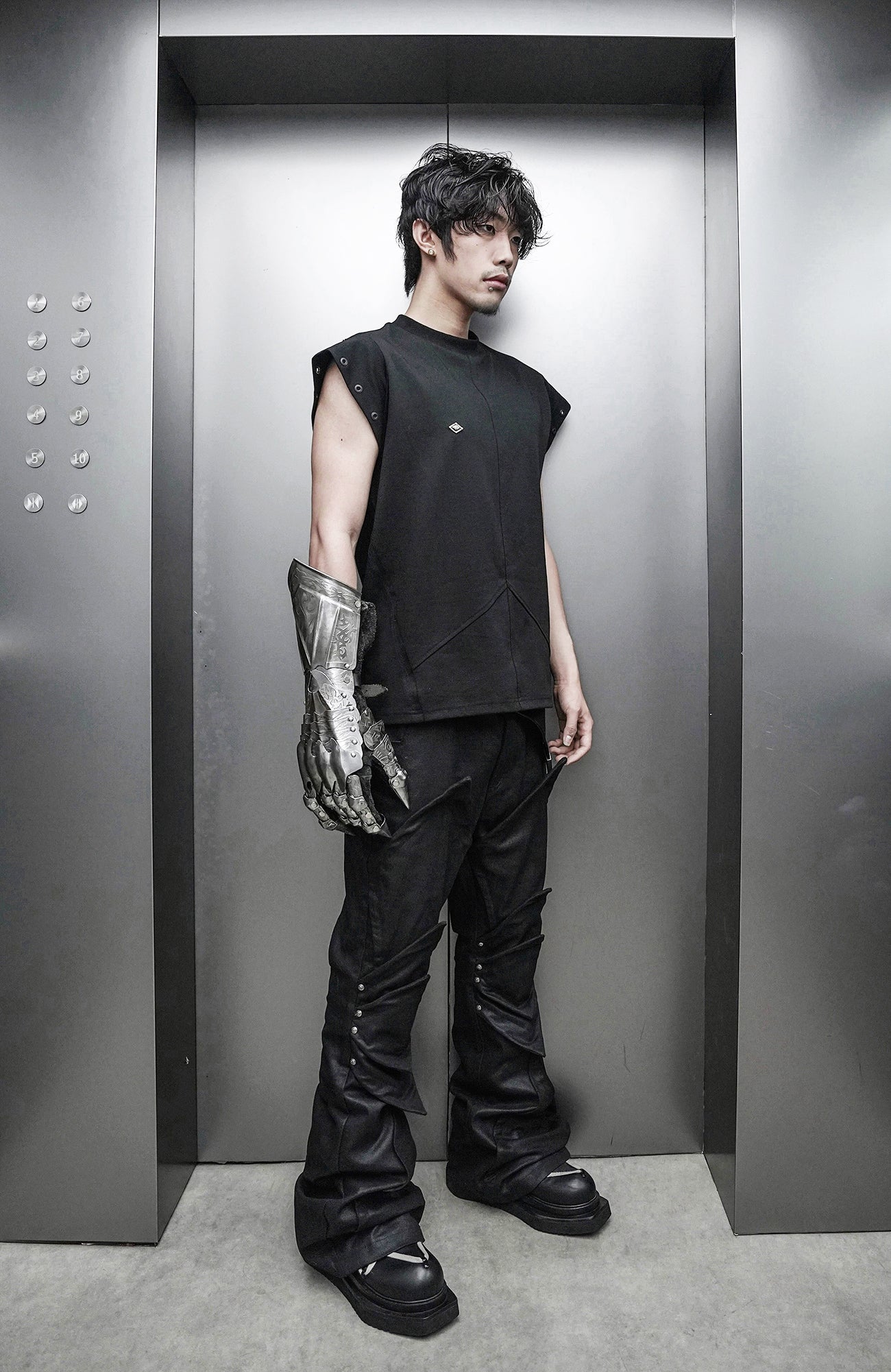 SSIN7 Shapeable Armored Waxed Flared Jeans-Jeans-S / 31"-Free Shipping Leatheretro