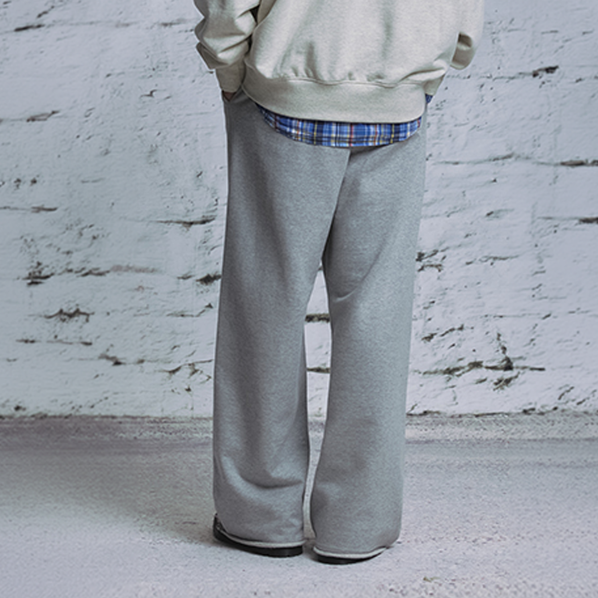 NIANJIUYIKOUER Essential Raw-Edge Wide-Leg Sweatpants-Pants-XS-Black-Free Shipping Leatheretro