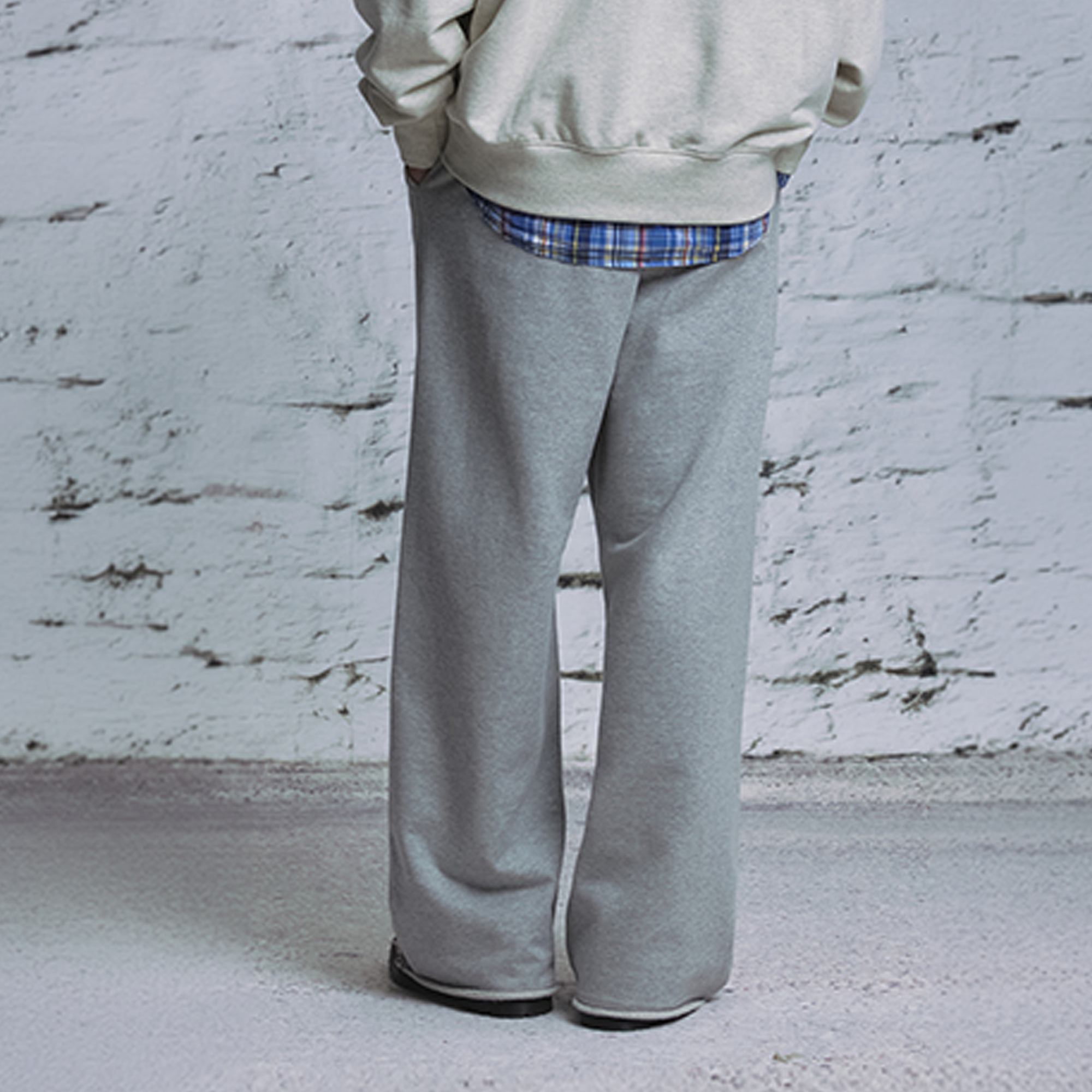 NIANJIUYIKOUER Essential Raw-Edge Wide-Leg Sweatpants-Pants-XS-Black-Free Shipping Leatheretro