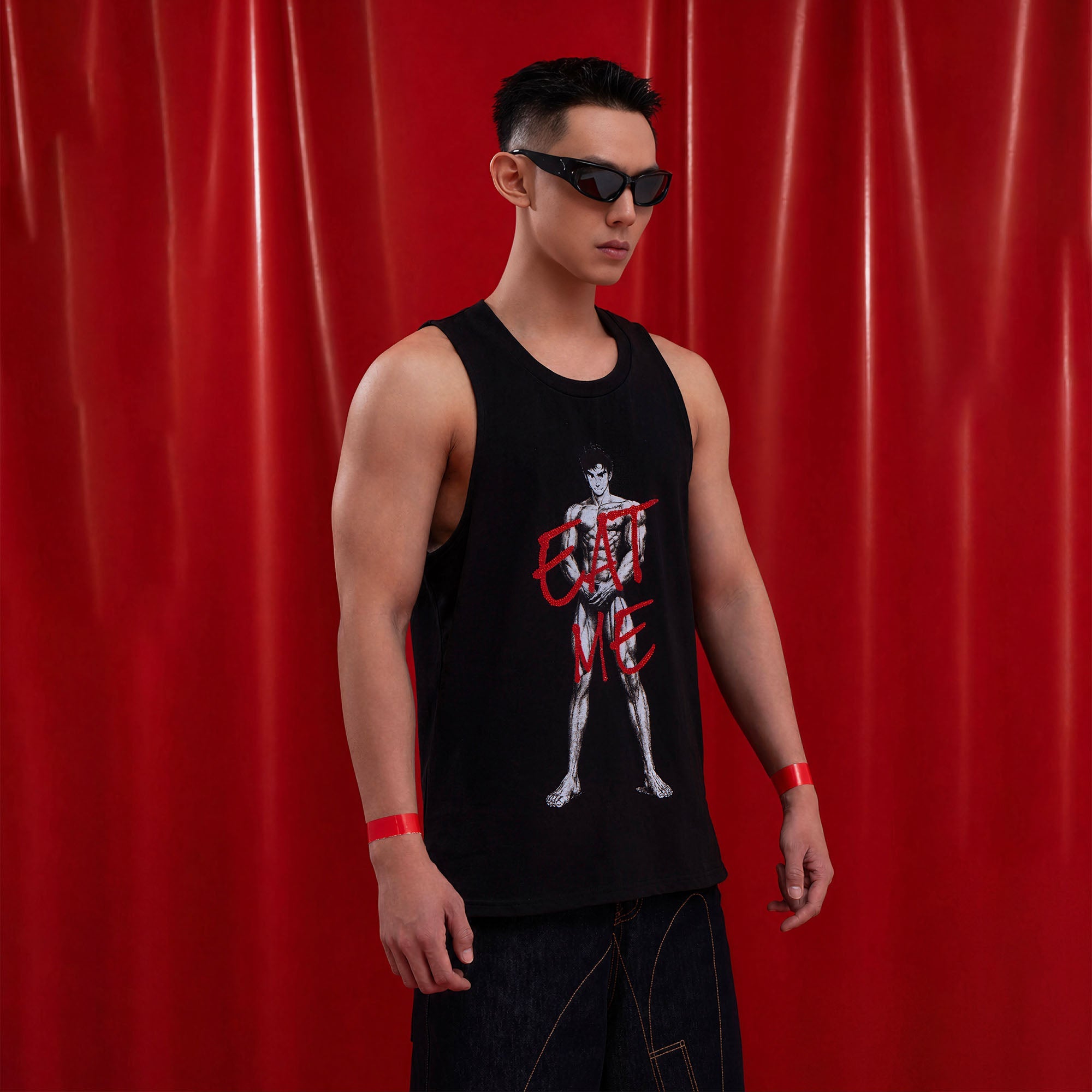 CLP Diamond Eat Me Graphic Tank Top-Tank Top-S-Free Shipping Leatheretro