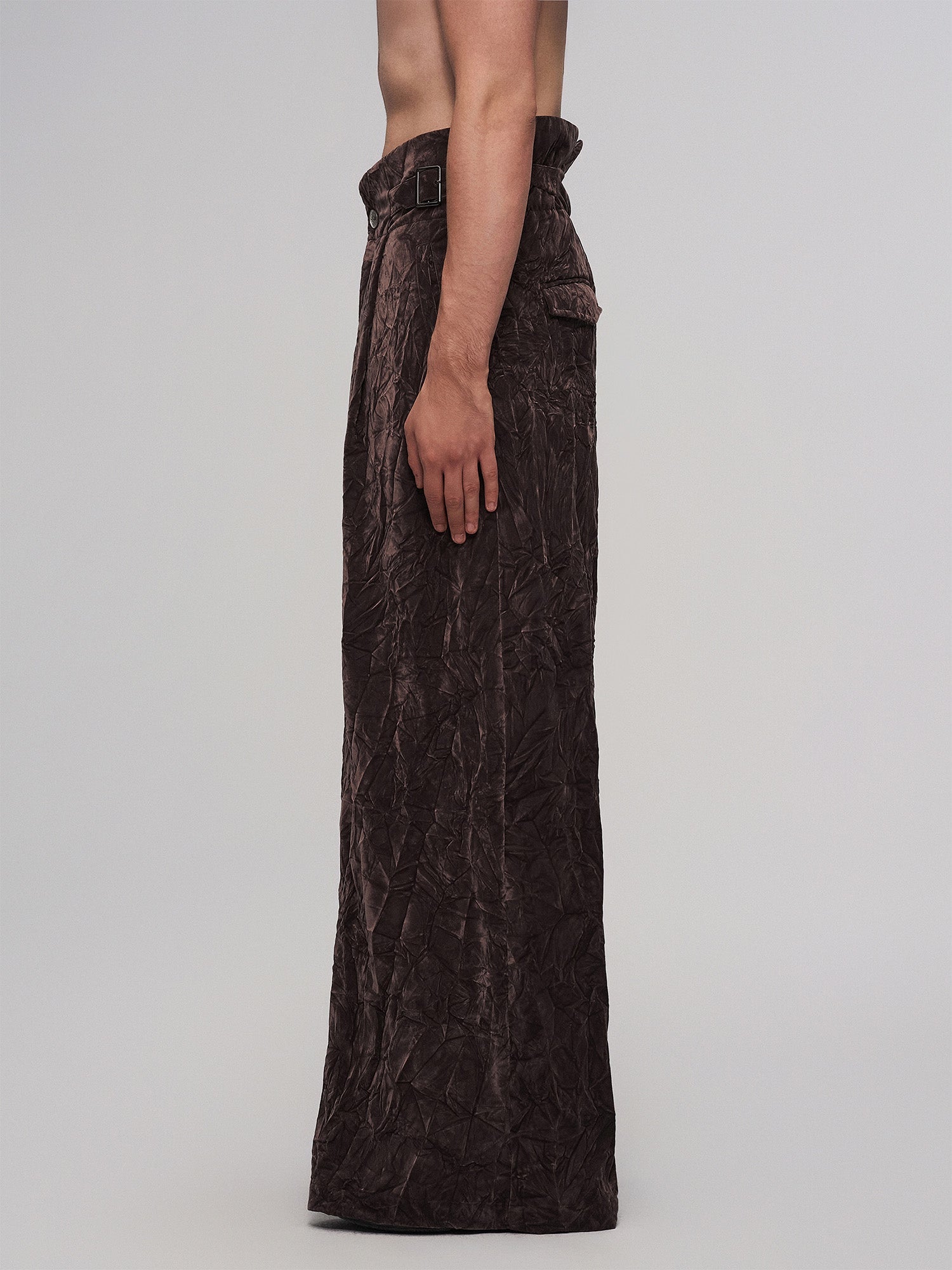 ILNya Nieternite Nifutur Velvet High-Waisted Pleated Wide-Leg Pants-Pants-S (0)(Preorder)-Free Shipping Leatheretro
