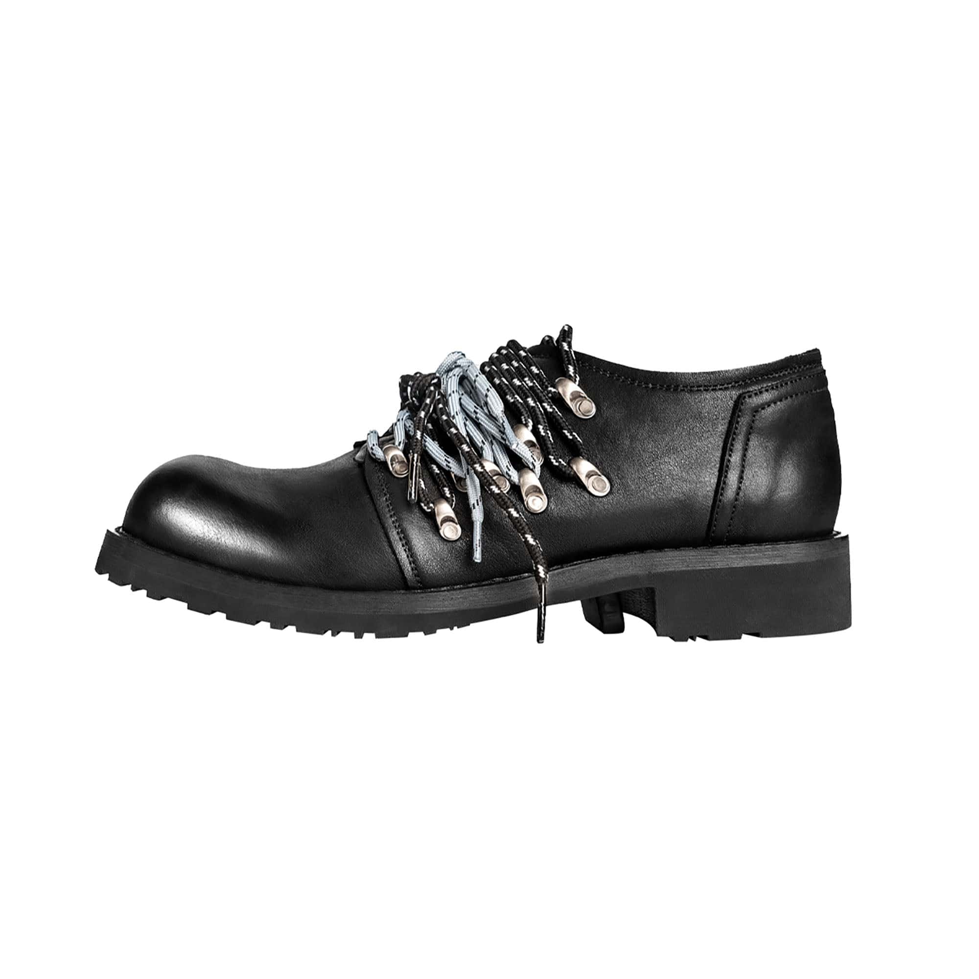 REWRITE Contrast Rope-Laced Leather Derby Shoes-Shoes-38.5-Free Shipping Leatheretro