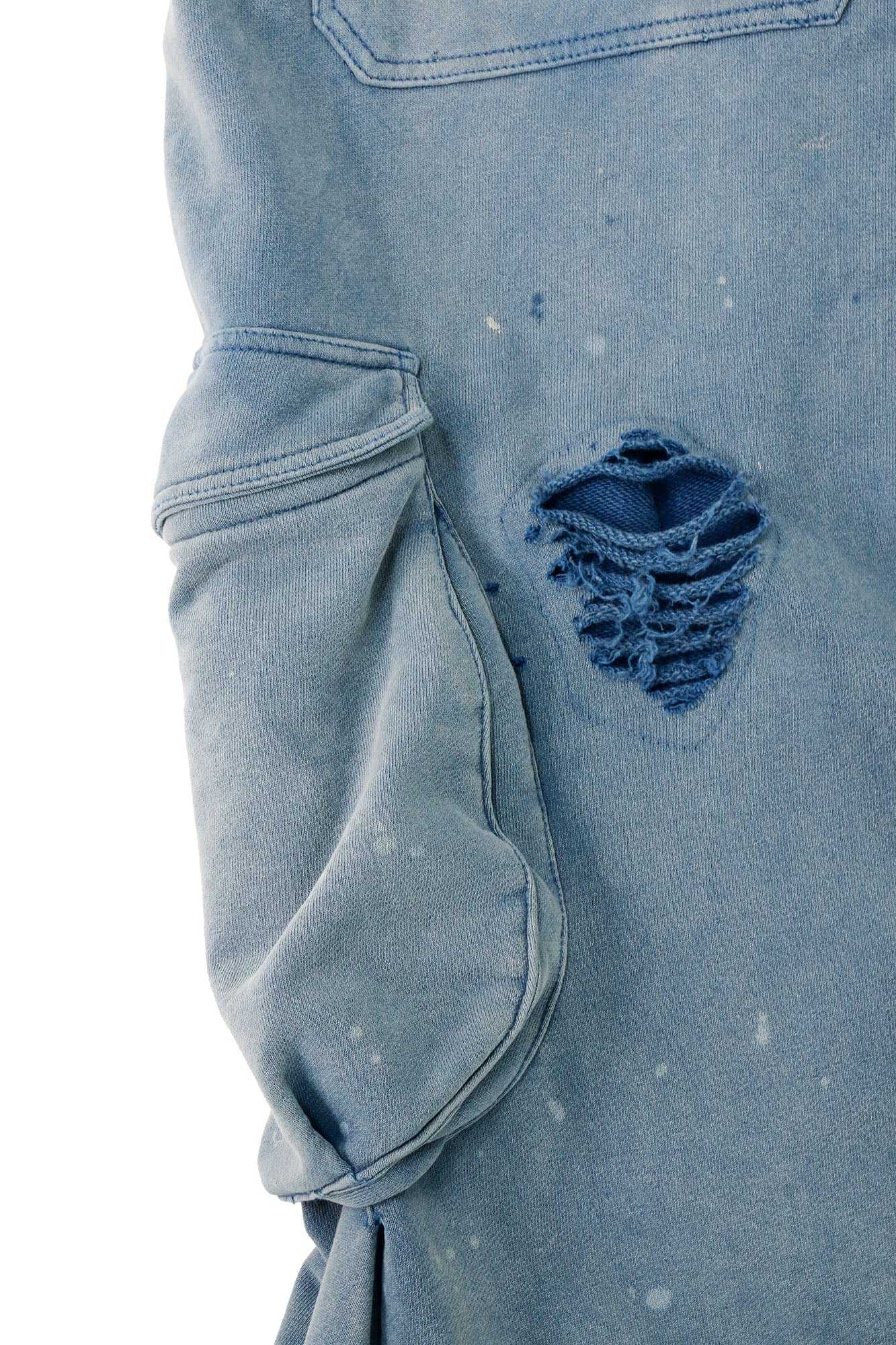 RELABEL Distressed Splatter Double-Waist Cargo Pants-Pants-XS-Free Shipping Leatheretro